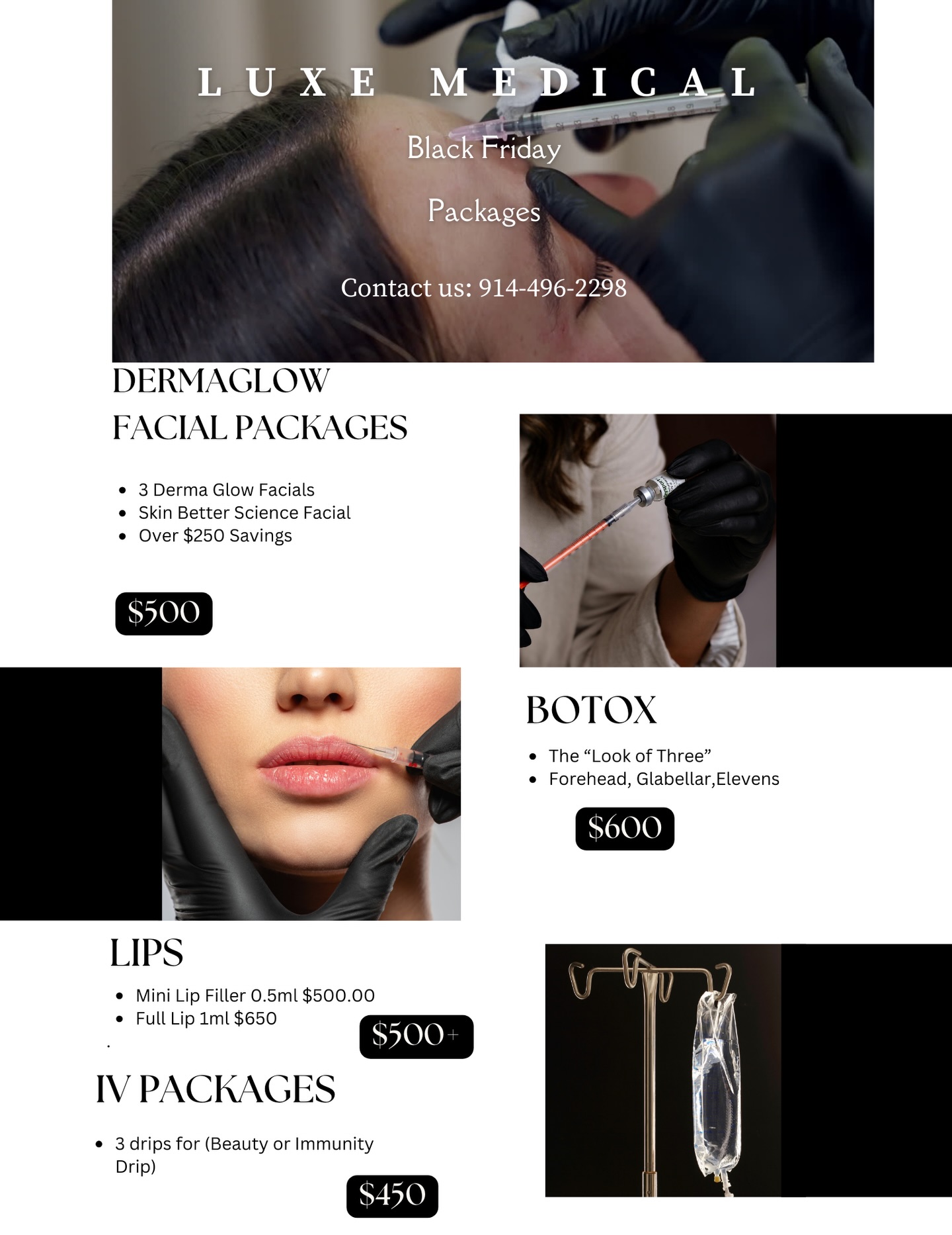 Black Friday Savings Extended Until December 7th
Take advantage of exclusive specials on IV drips, Botox, and other aesthetic services.
Limited-time only—reserve your appointment today.