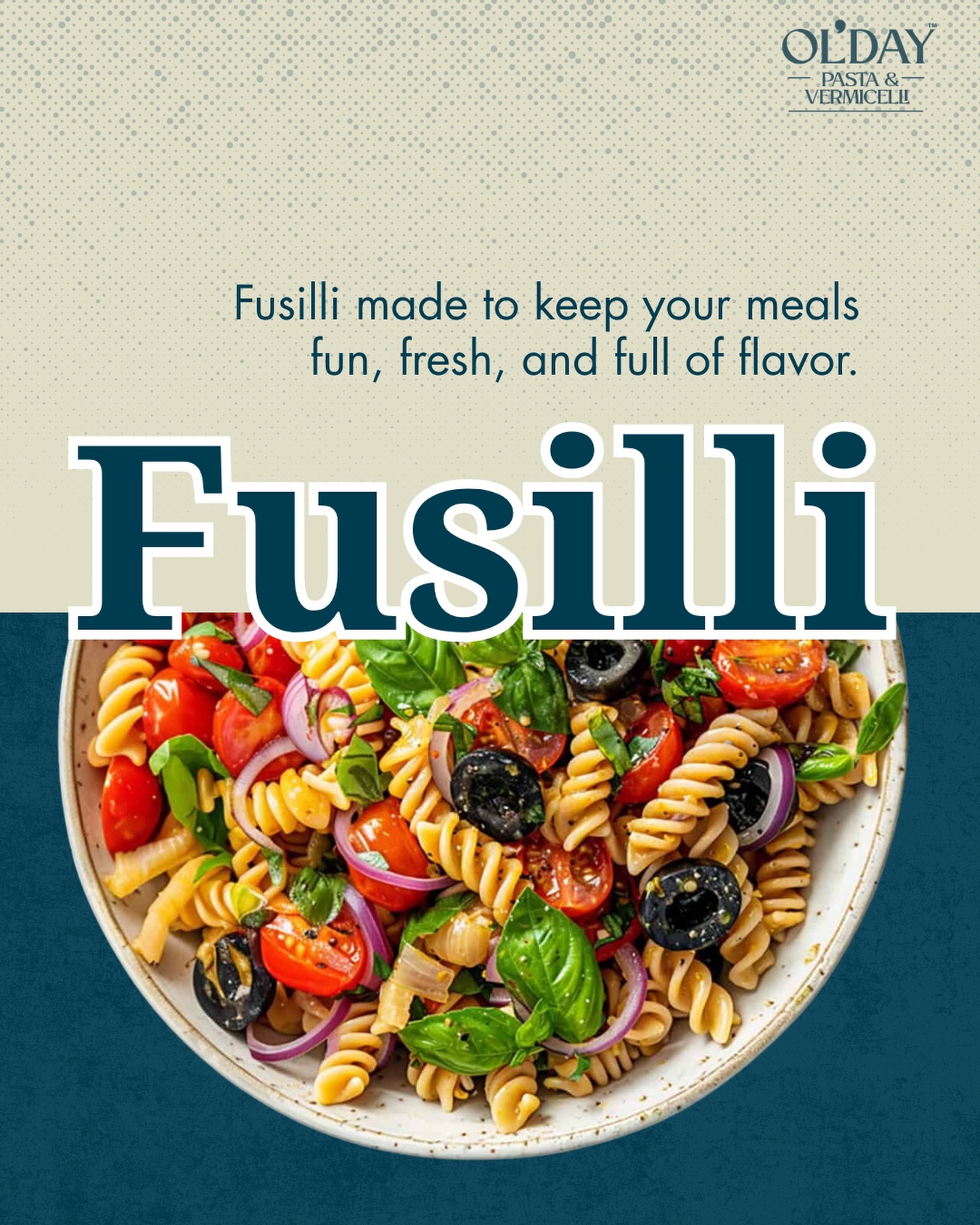 Twirl your taste buds into happiness 🍝💛
Olday Fusilli — where flavor meets fun in every spiral!
#OldayPasta #FusilliLove #FreshFlavors