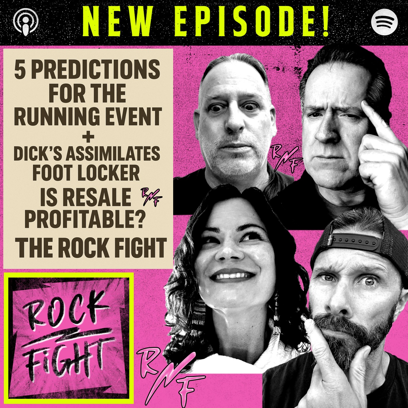 It's an action packed episode of The Rock Fight as Colin, Eoin Comerford, Producer Dave are joined by Gear Abby herself, ShawntĂŠ Salabert to preview and offer their predictions for this week's edition of The Running Event & Switchback!
They also dig into Dick's Sporting Goods plans for Foot Locker and respond to a listener email about the profitablity of resale economics. Lastly it's the final interview recorded at GOA Connect in Kansas City last month as the Monday crew chats with Fjallraven CEO Nathan Dopp.
On The Docket!
𪨠Is resale profitable? Becky from Tersus challenges the pod on resale profitability.
Dick's/Foot Locker Update! What a $500â$750M of âpretax chargesâ actually means and why so much of Foot Lockerâs inventory is getting liquidated.
𪨠The Running Event Preview & Predictions: What the crew is excited for and what they think will happen at the show
𪨠Fjallraven's Nathan Dopp: Our final GOA Connect interview!