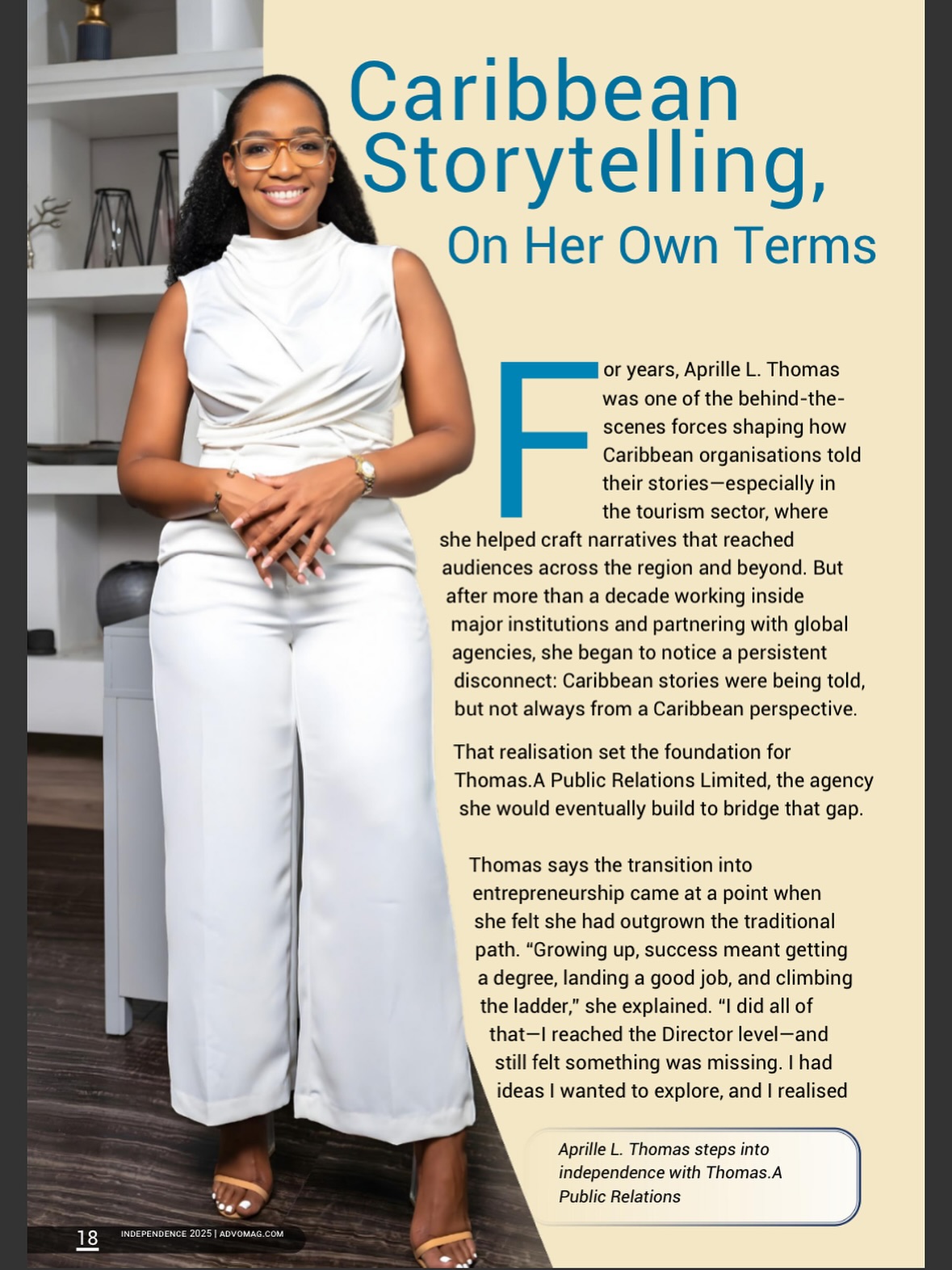 Independence reminds me that the future of this region will be shaped by the people who dare to imagine it differently. That’s why being featured in Advo Magazine’s Independence Edition feels so timely. 💛
Stepping into entrepreneurship was never about starting a business, it was about creating a space where Caribbean stories could be told with the power, depth, and global standard they deserve. 💙
This is bigger than me. It’s about the region I want to help shape, the leaders I want to build alongside, and the storytellers I hope to open doors for 🖤
I’m proud of how far we’ve come, and even more excited for what’s ahead.
Happy Independence, Barbados. 🇧🇧✨
#Barbados #Independence #246 #PRGirls #Leadership