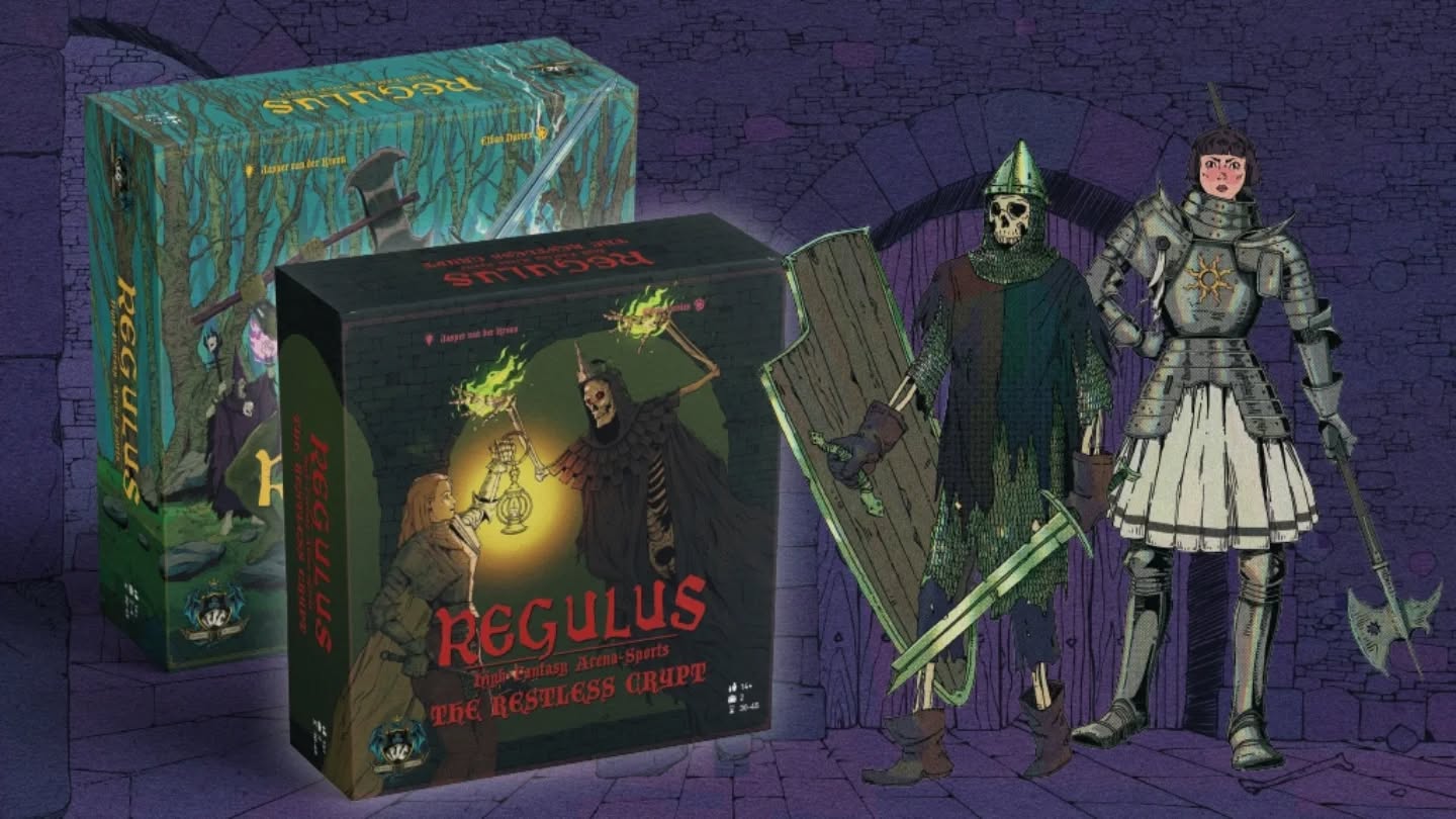 Check out the preview page for Regulus the Restless crypt on Kickstarter!
All art for Regulus is done by the amazing: @ethandavies.jpeg
#Regulus #fantasybattle #fantasy #boardgame #kickstarter
