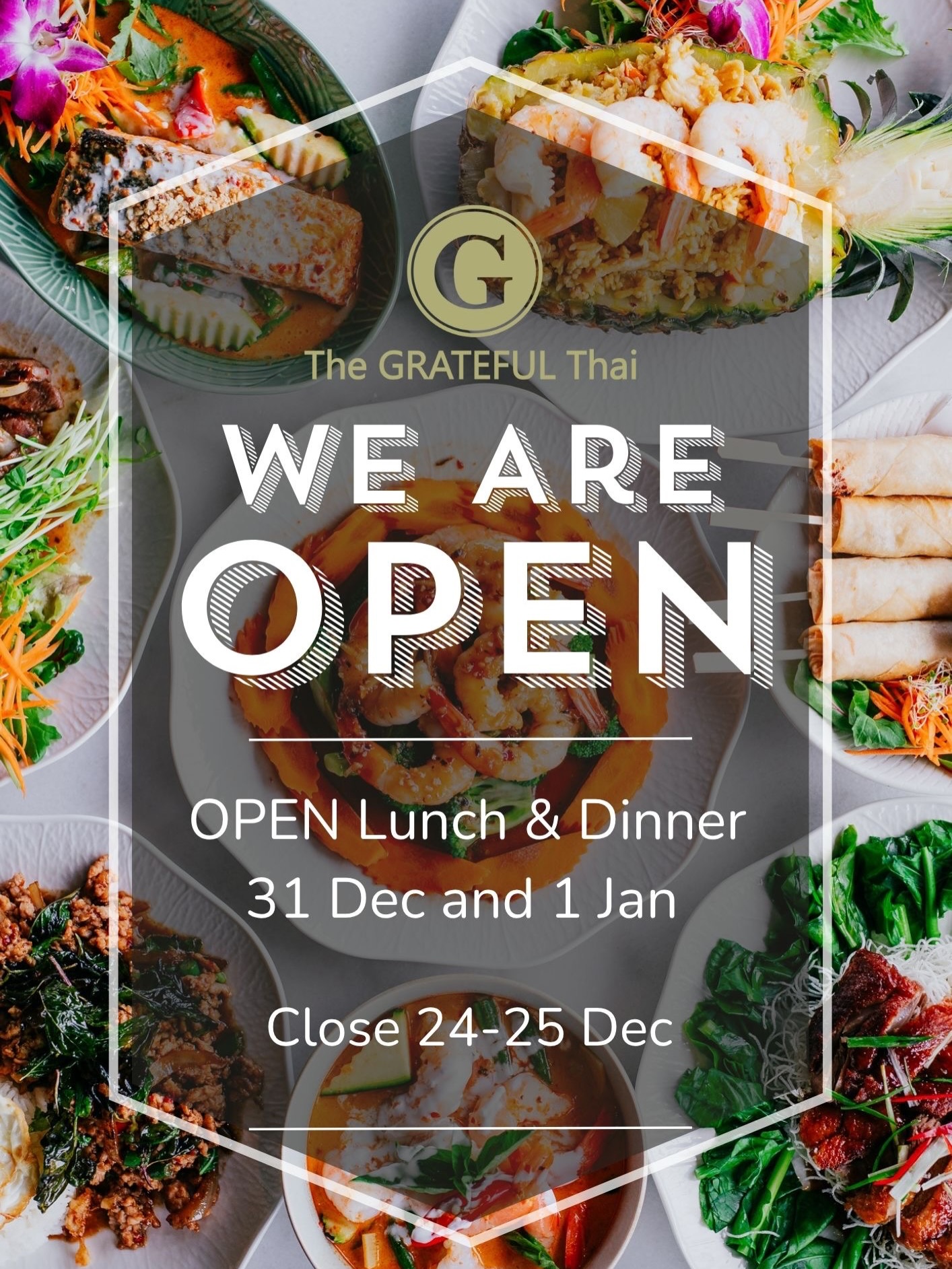 Our Trading Hours for Christmas & New Year Holidays ๐๐
#thegratefulthai
#charlestown