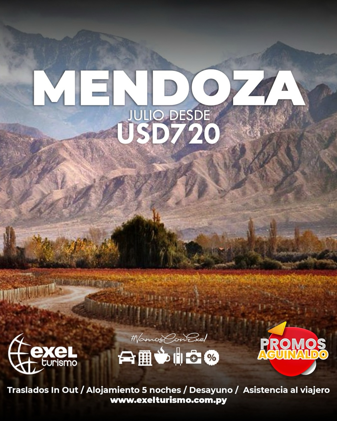 Conoce Mendoza 😎
#VamosConExel y cumplamos tus sueños ✨
Más info? Déjanos tu número o escríbenos 📲