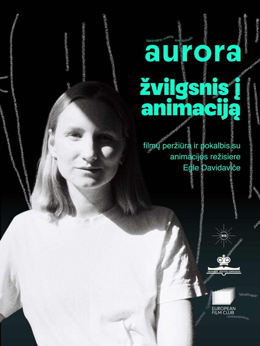 Belaukiant festivalio Aurora, kviečiame šaltus rudeniškus vakarus praleisti su kinu.
Lapkričio 28 d. 19:00 Europos kino klubo platformoje susitikime pasižvalgyti po animacijos pasaulį.
Animacijos režisierė, edukatorė, festivalio Aurora 2025 žiuri narė Eglė Davidavičė @e.davidavice pristatys savo du trumpametražius animacinius filmus „Gimimas" (2017) ir „Šukavimas" (2019) bei pakvies pasikalbėti apie animacijos kūrimą, įkvėpimą ir atsakys į tavo klausimus.
🟢 Apie režisierę:
Eglė Davidavičė yra animacijos režisierė, kino edukatorė ir dėstytoja. Jos debiutinis trumpametražis animacinis filmas TA, KURI ŽINO pelnė ne vieną apdovanojimą, tarp kurių ir Sidabrinė gervė už geriausią metų animacinį filmą, bei apkeliavo virš šešiasdešimties festivalių visame pasaulyje. Menininkė domisi kūno, grožio, intymumo, santykio su savimi ir aplinka temomis, yra piešimo entuziastė. Šiuo metu režisierė vysto naują trumpametražio animacinio filmo projektą.
⚪️ Prisijungti prie Europos kino klubo platformos kviečiami 12-19 metų žmonės. Registracija nemokama.
#aurorafestivalis #europeanfilmclub