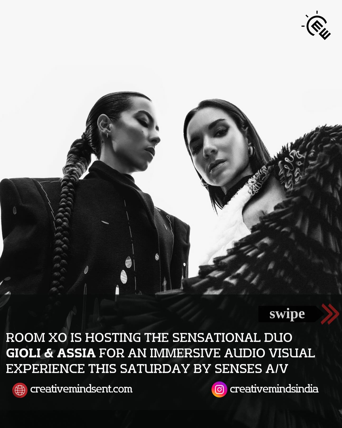 Italian electro duo Gioli & Assia (@gioliandassia) take over Room XO (@roomxoofficial) this Saturday with an immersive audio-visual experience curated by Senses AV (@senses.av)
29th November — Room XO, Gurgaon
Tickets on skillboxes.com (@skillboxofficial) Italian electro duo Gioli & Assia (@gioliandassia) take over Room XO (@roomxoofficial) this Saturday with an immersive audio-visual experience curated by Senses AV (@senses.av)
29th November — Room XO, Gurgaon
Tickets on skillboxes.com (@skillboxofficial)