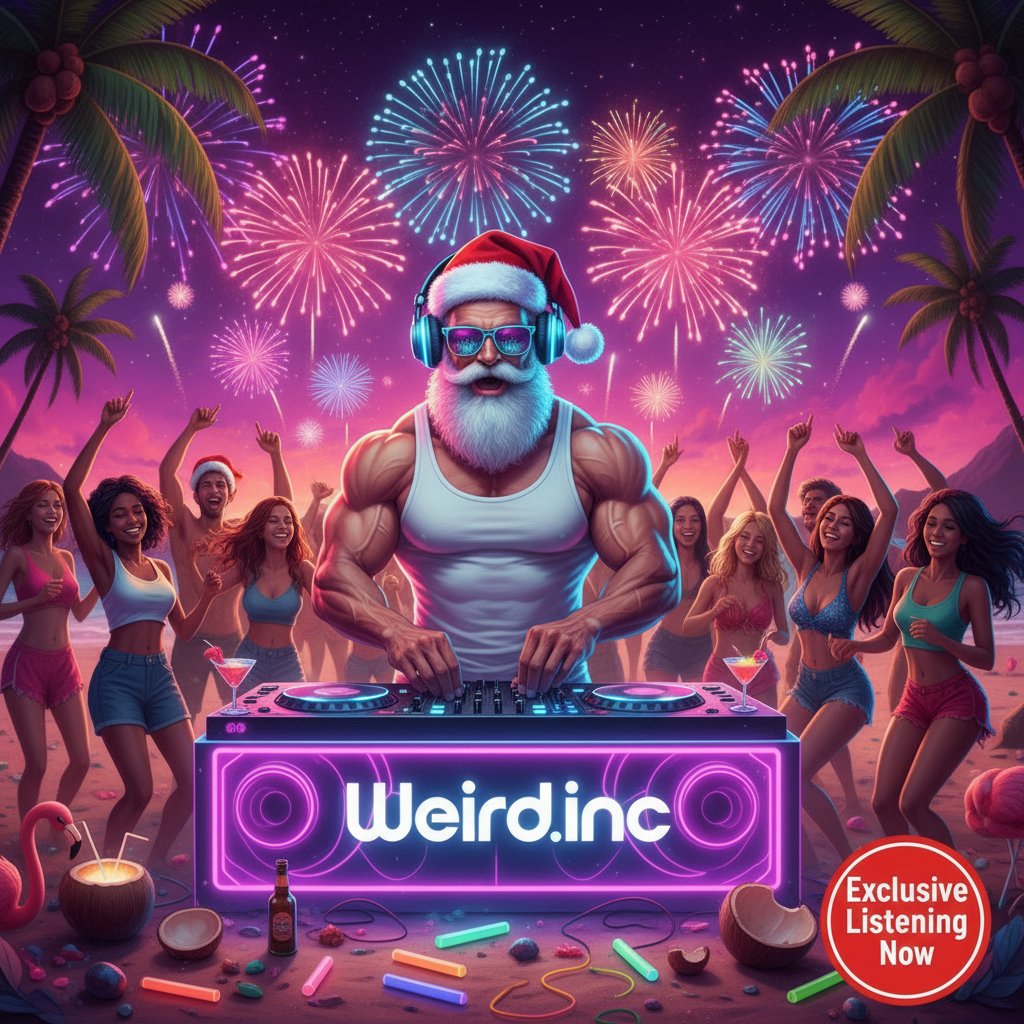 Santa’s on the decks. You in or what?
Ever heard a beach party banger drop with fireworks and neon under the December sky? We just did. And it’s exclusive.
Been working with some wild neurospicy legends on the next mAdcAt release. This one’s for everyone who’s ever felt too weird for the mainstream… or just wants to dance in the sand with us.
Hit play now and tell us where you’re listening from. Exclusive link in bio.
#weirdinc #wearemadcat #newmusic #electronicmusic #neurodivergent #techhouse #trap #basshouse #electrohouse #deeptech #exclusive #musicrelease #community #independentartist #label #beachparty