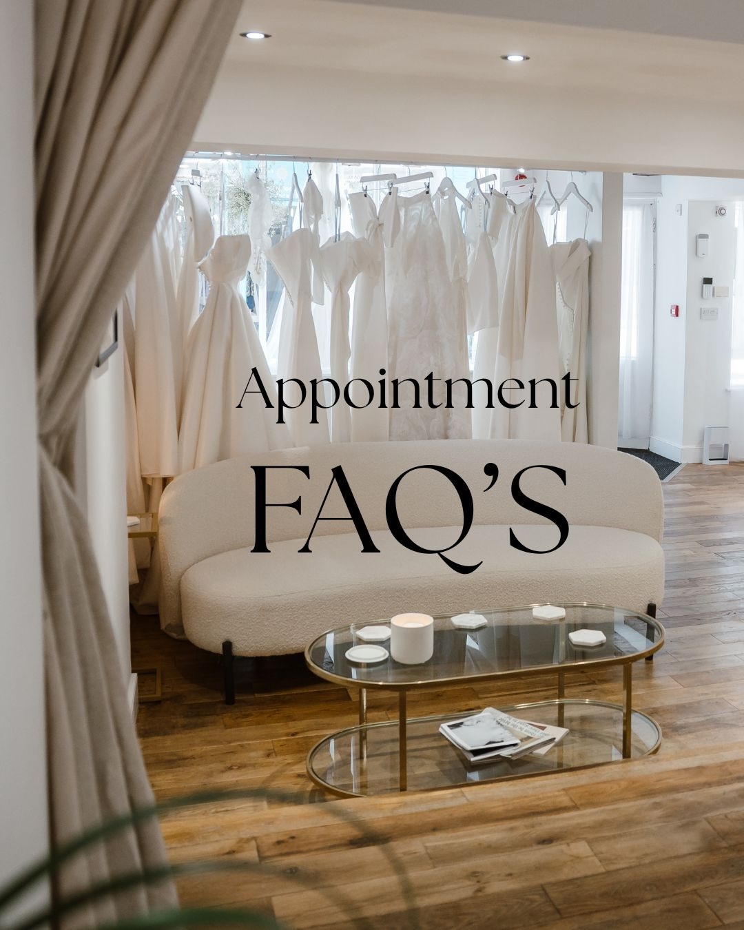 Your most asked questions, answered.
We know there’s a lot to think about when you start your bridal journey, so we’ve put together some of our most frequently asked questions to make things a little easier. Swipe through for all the details.
If you’re still unsure about anything, our inbox is always open.
LV Bridal x