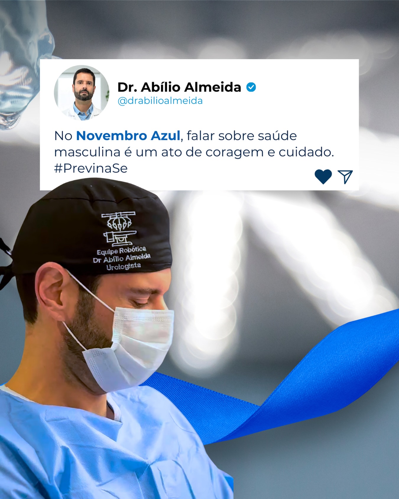 💬 Cuidar da saúde não é sinal de fraqueza — é sinal de consciência, responsabilidade e amor à vida.
Ainda hoje, muitos homens evitam falar sobre saúde por medo, vergonha ou por acreditarem que “não vai acontecer comigo”.
Mas a verdade é que prevenção é um gesto de coragem.
👉 Consultas regulares
👉 Alimentação saudável
👉 Atividade física
👉 Exames de rotina, como PSA e toque retal
Tudo isso pode salvar vidas.
Neste Novembro Azul, incentive um amigo, um pai, um irmão ou alguém especial a cuidar de si. Falar sobre saúde masculina é quebrar tabus e construir futuro.
#NovembroAzul #SaúdeDoHomem #Urologia