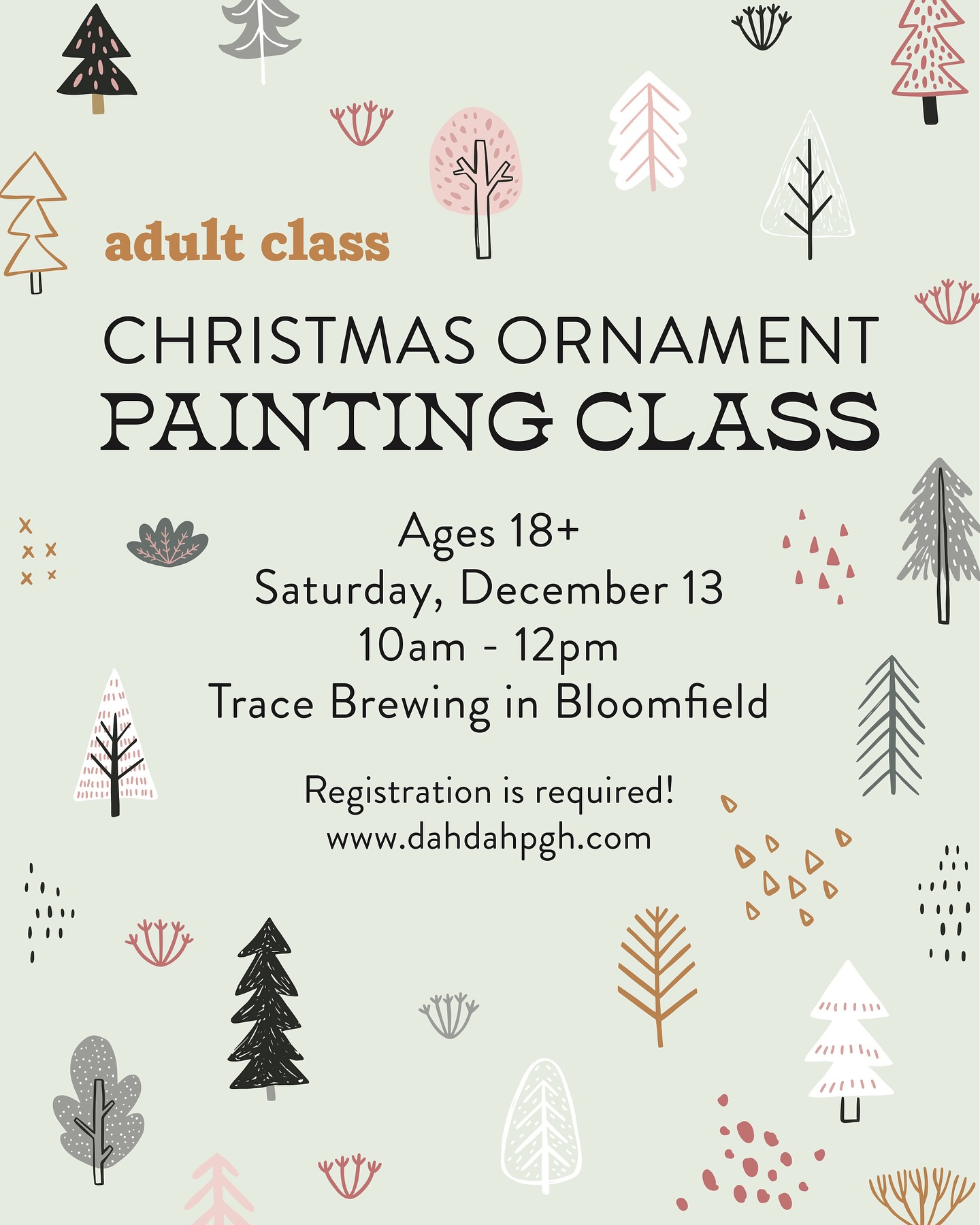 🎄 ORNAMENT PAINTING 🎄 We’ll be back at Trace this year, Dec 13 10am-12pm. New scene for 2025 for those who have started a collection! 🥹❤️ Sign up on our website: www.dahdahpgh.com