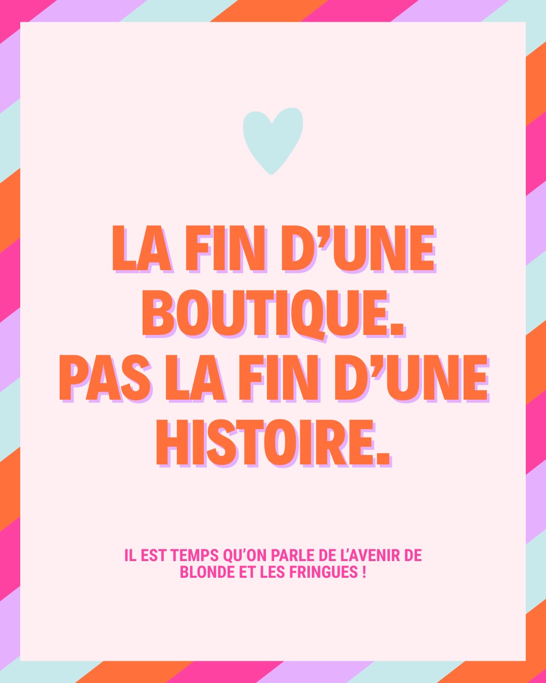 Je ferme ma boutique 🥹
@unmondedeblonde c’est fini, et après l’annonce de la fermeture le mois dernier, il est temps pour moi de vous parler à cœur ouvert de l’avenir de @blonde_et_les_fringues 🩷
Tout va changer dans les mois à venir, reprise d’un job salarié, arrêt des collections de vêtements, déménagement de l’atelier suite à la fermeture de la boutique…
Mais c’est maintenant que tout se joue ! Je vous propose plein de réductions sur les vêtements, housses de coussins, sacs et noeuds papillon ! Et vous pouvez aussi retrouver tout un tas de tissus, coupons et fournitures chez @unmondedeblonde ! J’ai besoin de réduire mes stocks au minimum et de faire un peu de trésorerie par la même occasion ☺️
Les réductions sont à retrouver sur l’eshop www.blondeetlesfringues.com et chez @unmondedeblonde !
Et je vous attends nombreux.ses à la boutique avant sa fermeture le 27 décembre, pour des achats de Noël éthiques et qui ont du sens 🥰
Merci pour ces 6 années ♥️
#blondeetlesfringues #unmondedeblonde
