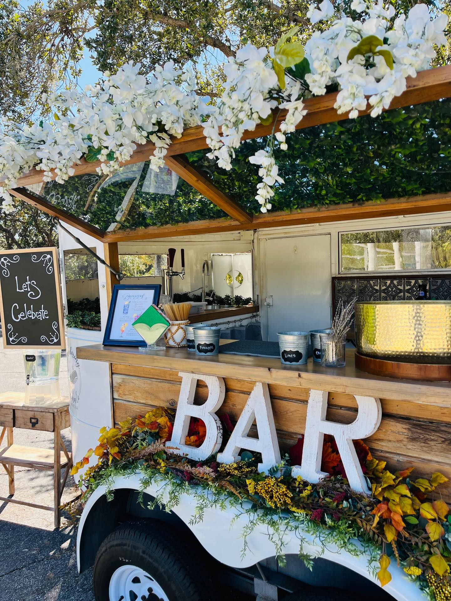 Trailer Mobile Bar for a celebration of at Phillippi Estate Park!