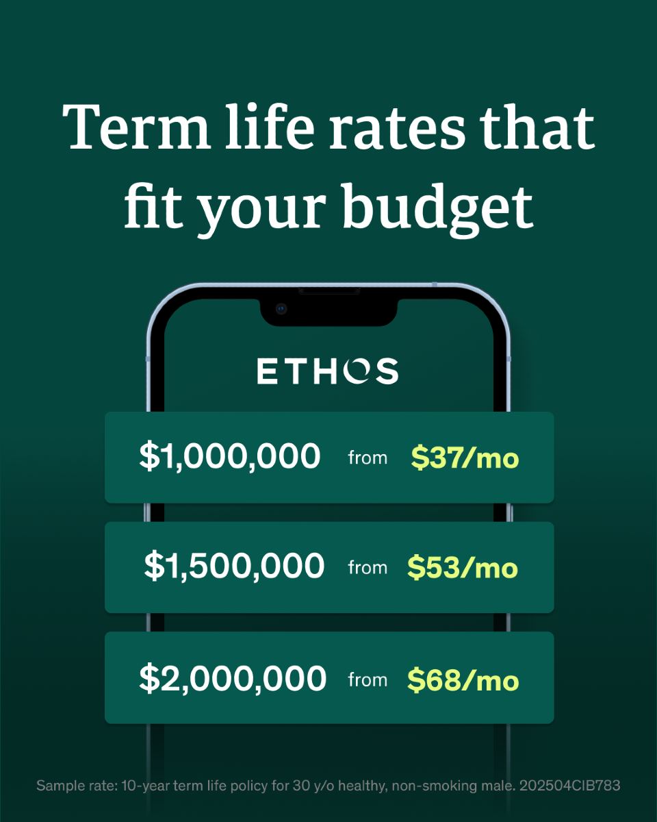 Life insurance made easy.
With Ethos, you can get life insurance in as little as 10 minutes. No medical exams needed—just answer a few health questions online. You could get up to $2 million in coverage today.
Get your quote today at emainsures.com