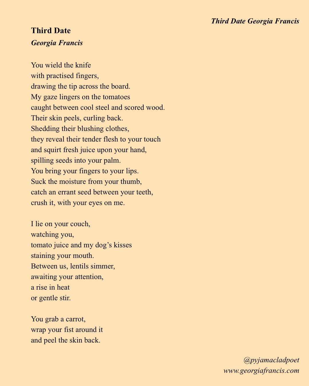 Food and sex and sickness in @storytreezine 🍝
The debut issue of StoryTree is out now!! And it includes a poem I wrote this summer that’s definitely just about cooking 🥕🍅
Read the full zine at the link in my bio 🔗 It’s filled with so many amazing artists!! 🧡