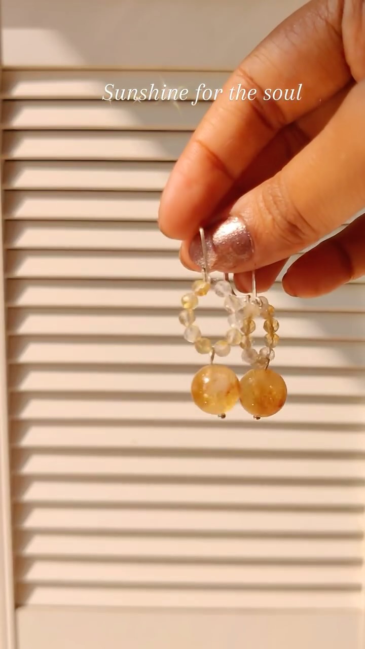 COMING SOON
Carry your sunshine with you everyday with these beautiful natural citrine earrings.
Citrine will embrace and empower your solar plexus chakra and bring abundance, opportunity and confidence in your life.
If you go with the flow you'll enter your era of blessings and sunshine.
#spiritualjourney #crystaljewelry #energyjewelry #handmadejewelry