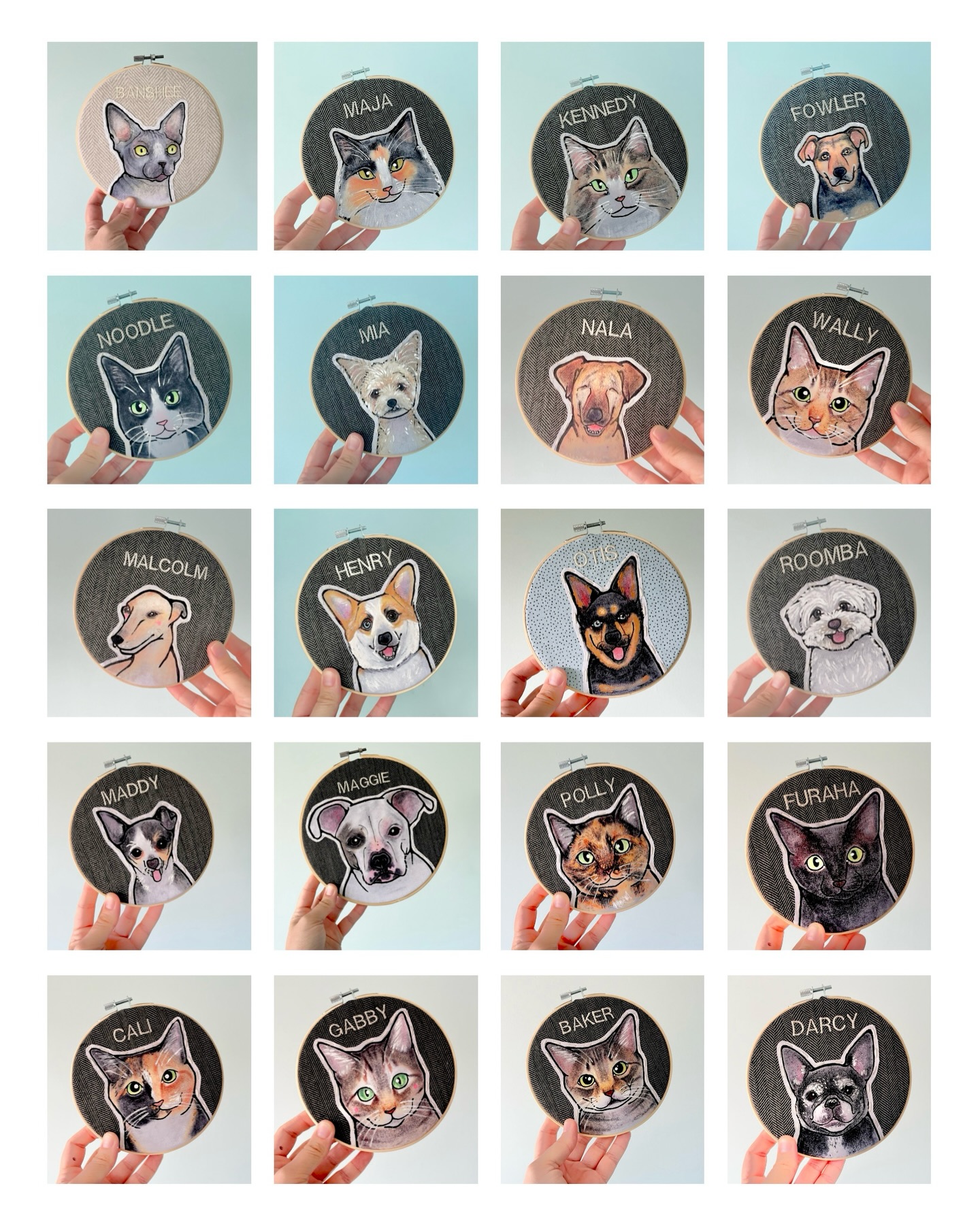 Woah!!! We're completely sold out of fabric for our grey tweed dog toys!!!! Still accepting orders for these but they would have to ship in the New Year.
But orders are still open for custom pet portraits and our lovely cream tweed toys for one more week! Then we take a loooooong nap!