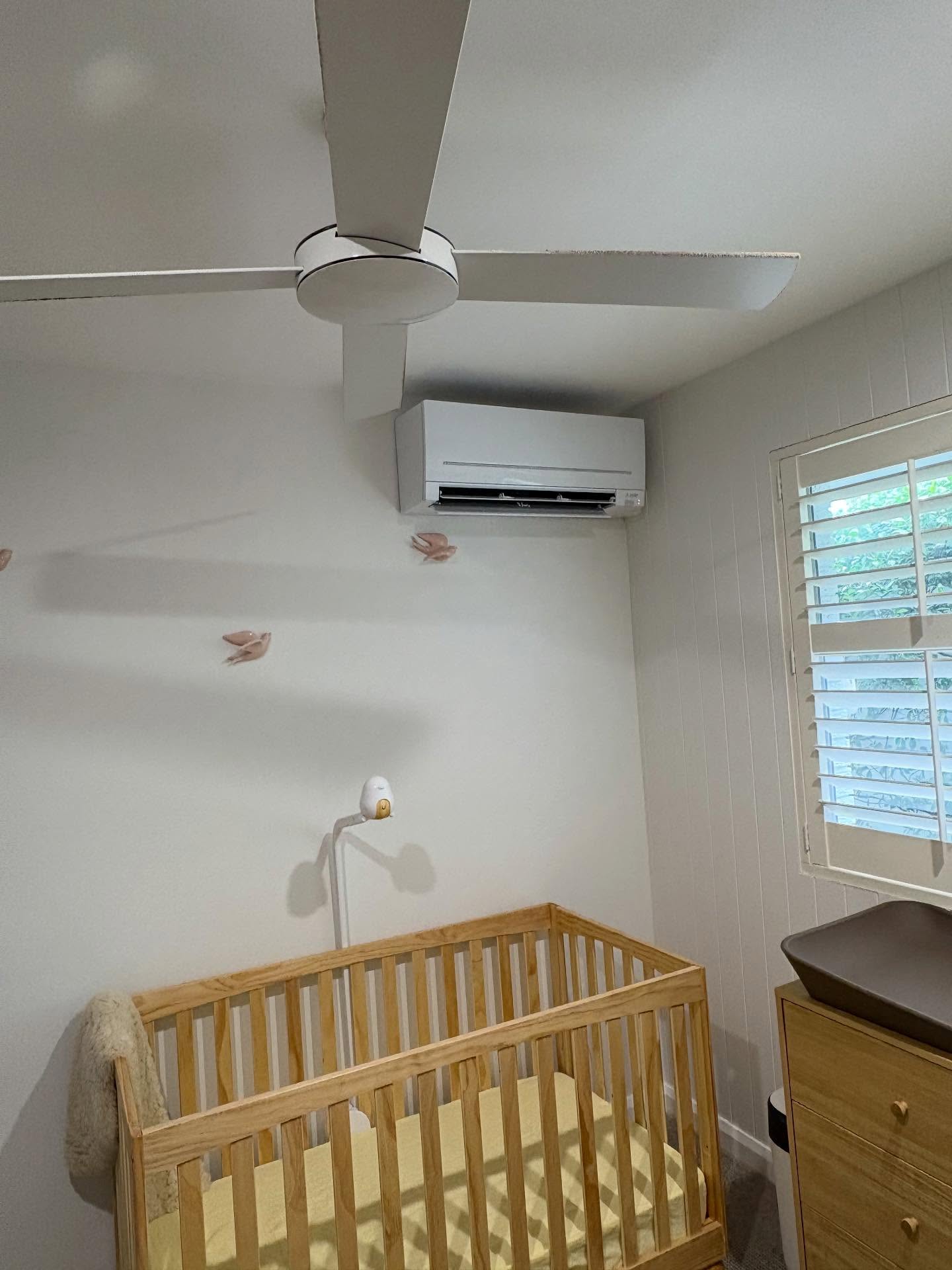 Nursery Spilt System. Keeping those sweat lullabies cool and comfortable #airconditioning #spiltsystem #cooling