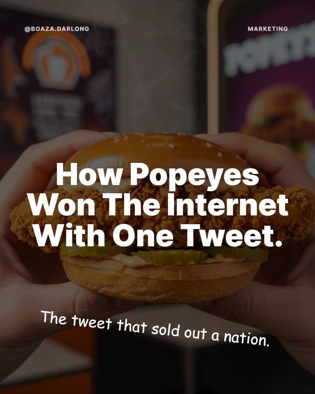 In 2019, Popeyes didn’t just sell a sandwich; they sold a story. Here’s how a two-word tweet sparked the legendary ‘Chicken Sandwich Wars’ and created a nationwide frenzy.
