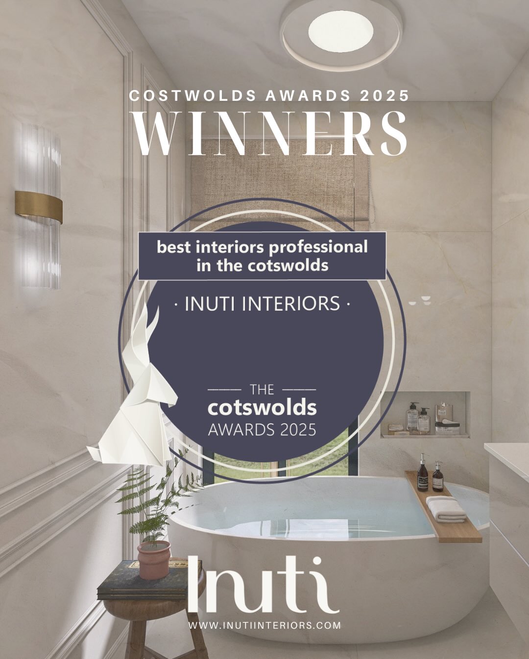 Weâre thrilled to announce that weâve been named Best Interiors Professional in the Cotswolds at The Cotswolds Awards!
A huge thank you to everyone who voted, youâve made our December! It feels like getting an early Christmas gift we actually wanted.
Weâve got some really exciting projects lined up for 2026, and we canât wait to share what weâve been working on behind the scenes! â¨