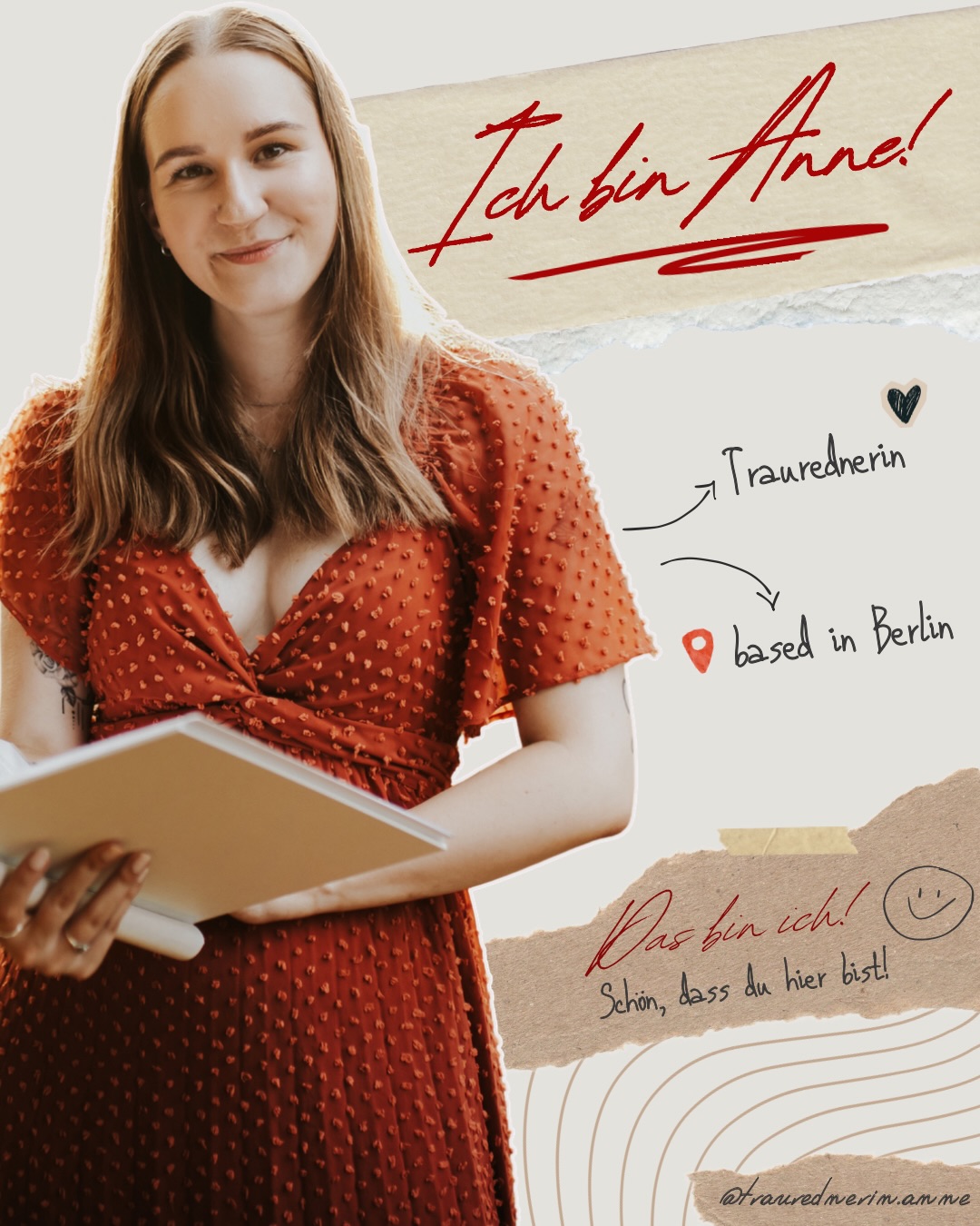 ✨ Hey, ich bin Anne ✨
Schön, dass du hier bist! 🤍
➡️ Swipe für ein paar mehr Infos über mich 😊
Ich lebe mit meinem Mann und unseren zwei Katzen Tabby & Mathilda in Berlin (die beiden denken, ihnen gehört die Wohnung… und vielleicht haben sie damit nicht ganz Unrecht 😸).
Meine Wurzeln liegen aber ein kleines Stück außerhalb der Stadt 🌿🏙️
Worte begleiten mich schon immer:
als Radiomoderatorin am Mikro 🎙️, als Lesemaus 📚 und heute als Traurednerin – wo ich all das zusammenbringen darf.
Am allerliebsten höre ich zu – euren Geschichten, euren kleinen Ritualen, euren „Das sind wir“-Momenten. Daraus etwas Warmes, Echtes, Leuchtendes zu machen… das ist meine Lieblingsaufgabe. 💛✨
Die freie Trauung ist für mich ein Ort, an dem alles zusammenkommt: Herz, Humor, Tiefe und dieses ganz besondere Kribbeln, wenn zwei Menschen JA zueinander sagen. ✨
Auf diesem Account möchte ich euch mitnehmen:
in meine Arbeit, in meinen Alltag, in Gedanken & Inspirationen rund um freie Trauungen. Und natürlich auch ein bisschen in das, was mein Herz sonst noch höherschlagen lässt. ✨😌
Ich freu mich sehr, dass du da bist.
Mach’s dir gemütlich und fühl dich willkommen. 🫶🌿
#traurednerin #traurednerinberlin #hochzeit #heiraten #freietrauung
Traurednerin Anne Tausch - Freie Trauung Berlin