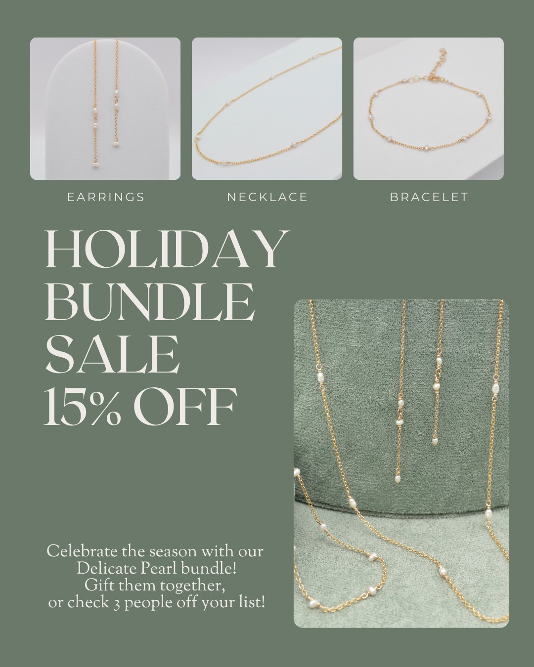 I put together a holiday trio of my most-loved pearl pieces!
Save 15% when you bundle them for the season.
Order by Dec 15 for Christmas delivery.
Check the link in bio to shop!