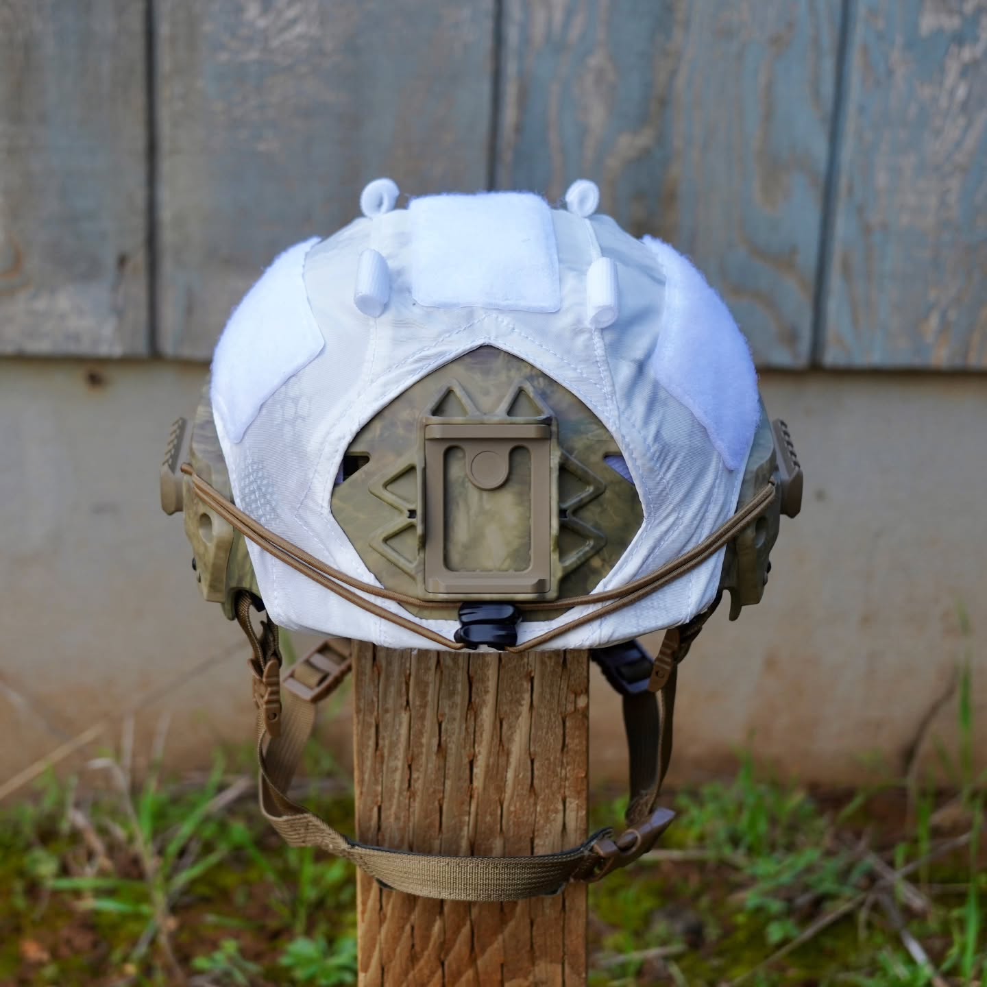 StalkLand VOID Assaulter Helmet Cover
Made out of our VOID 70D DWR Coated Nylon Material, the VOID Assaulter offers an Arctic terrain helmet concealment solution with ample loop space available for ALL the patches, IFF markers, cameras, and other accessories presently employed.
One wrap cable management index points keep wiring professionally stowed.
Fits ECH, IHPS, ACH, & Ops-Core High Cut Helmets.
@tacticalconcealment @brookwoodcompanies