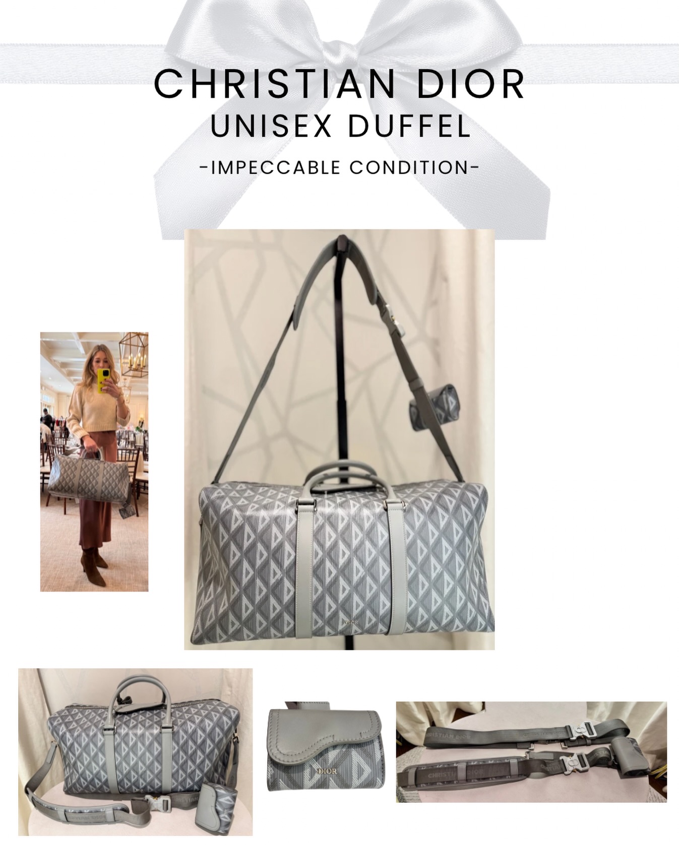 This one is a timeless STUNNER. 🤍✨
A rare Dior find that checks every box: unisex, modern, impeccably maintained, and complete with the upgraded strap + accessory pouch. 🤍 ✈️
The perfect carry-on, gym bag, or weekender — available now.
Retail value: $4,600
Vault Price: $2,475 for complete set.
Updated- SOLD
#CTStyleVault #Dior #shopsmall #luxuryconsignment #sustainablefashion #travelfashion