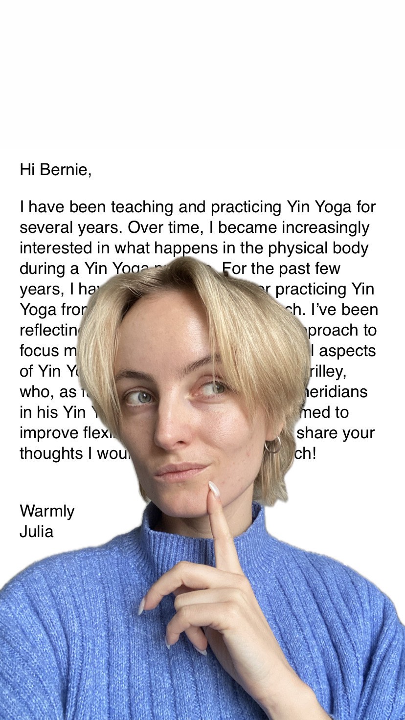 Ist das überhaupt noch Yin Yoga wenn ich nicht auf Konzepte wie Meridiane und TCM zurück greife?
Ich habe @bernieclark7528 gefragt!
Seine ausführliche Antwort bekommt ihr über meinen Newsletter morgen Abend ✉️ ➡️ Anmeldung über den Link in der Bio.
#yinyoga