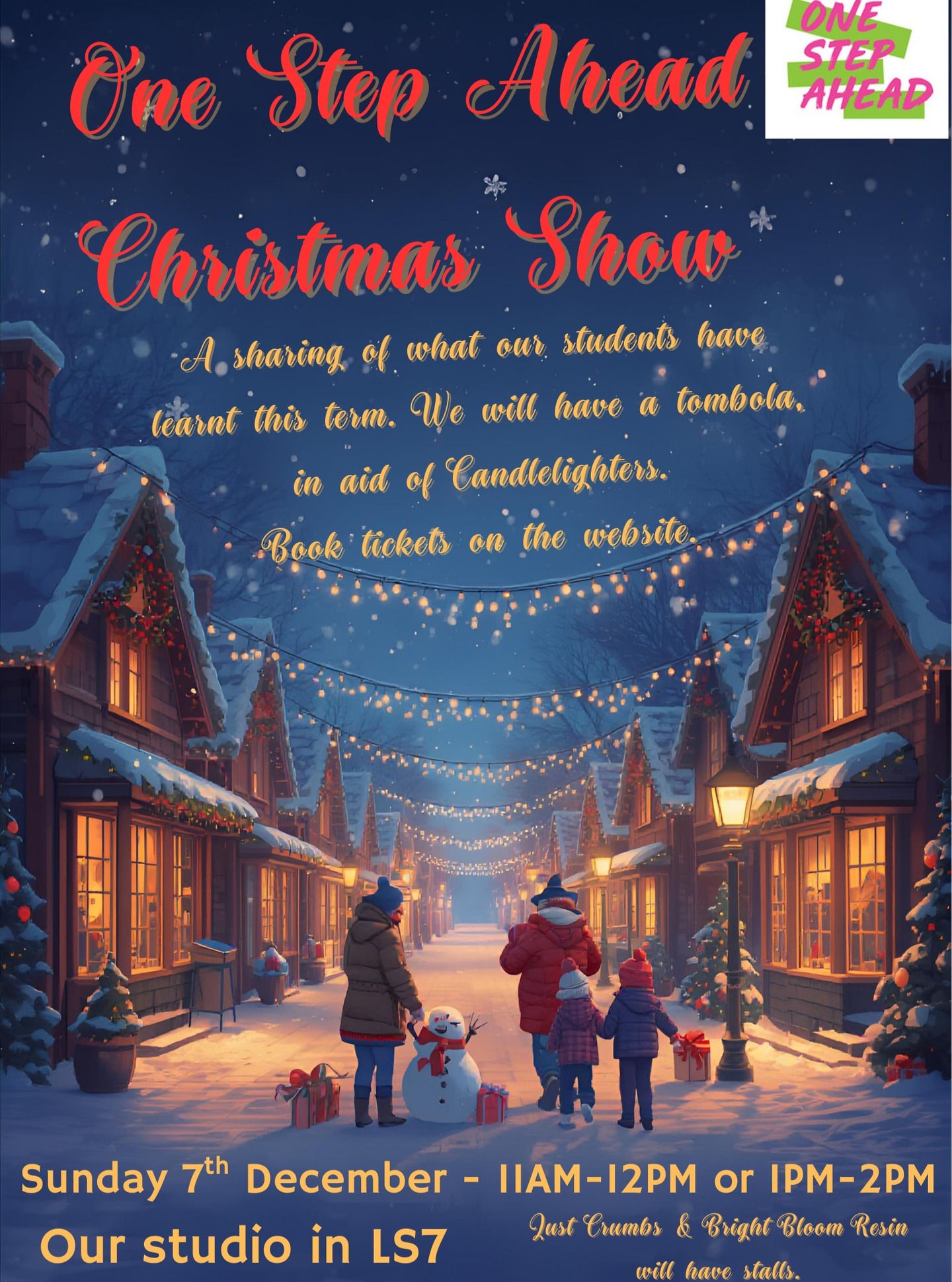 Join us for our Christmas show this Sunday.
The afternoon show is sold out, but there are a few tickets remaining for our morning show. We can't wait to share what our students have been learning this term.
There will be a tombola in aid of Candlelighters @candlelightersyorkshire
@brightbloomresin will be selling their gorgeous homemade resin designs & @justcrumbscakes will be selling their delicious bakes.
See you on Sunday ❤️