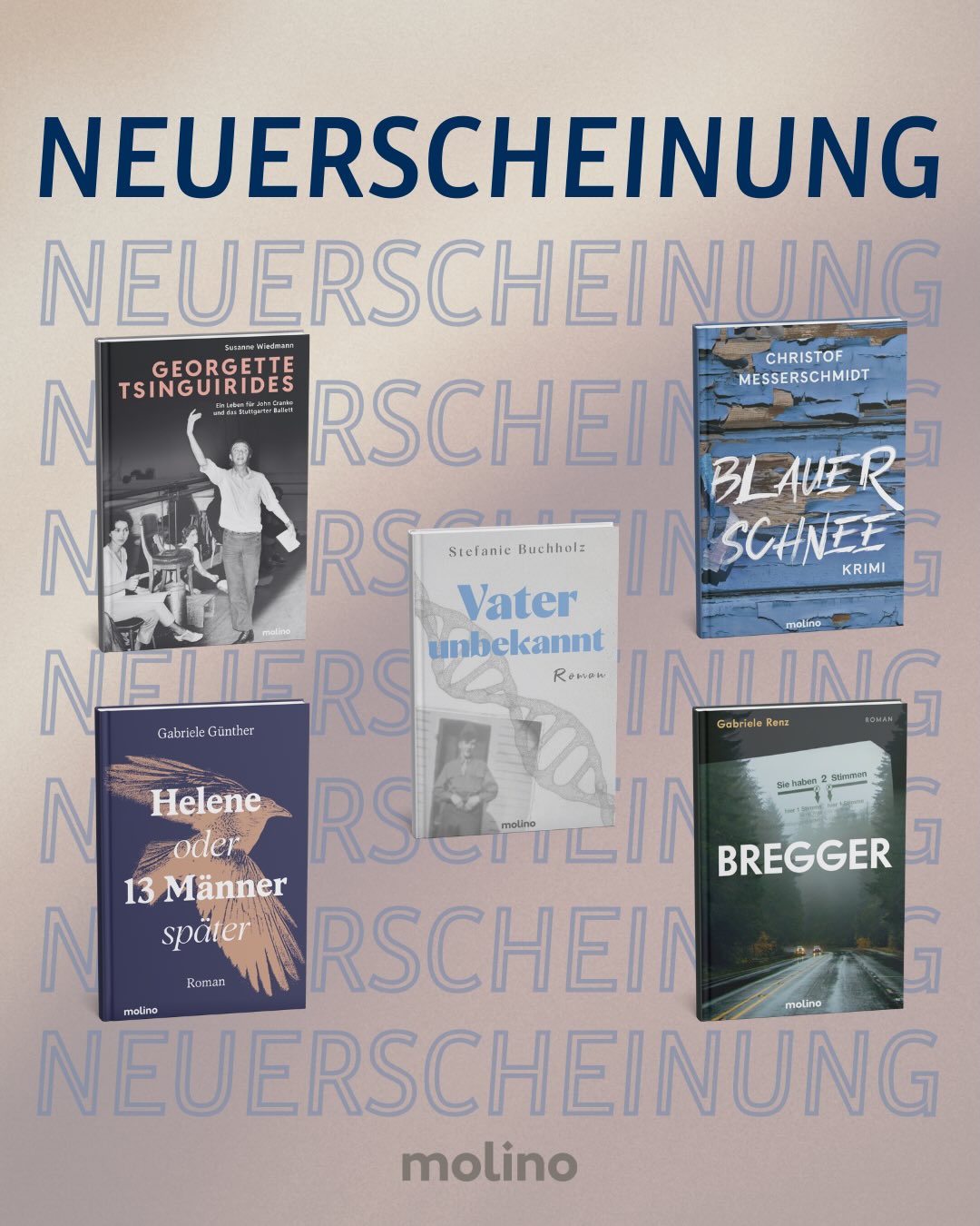 Vor Weihnachten beschenken wir euch mit neuen Titeln! 🎁
Frisch eingetroffen und bereit für eure Wunschlisten.
📖 Georgette Tsinguirides von Susanne Wiedmann.
📚 Blauer Schnee von Christof Messerschmidt.
📖 Helene oder 13 Männer später von Gabriele Günther.
📚 Vater unbekannt von Stefanie Buchholz.
📖 Bregger von Gabriele Renz.