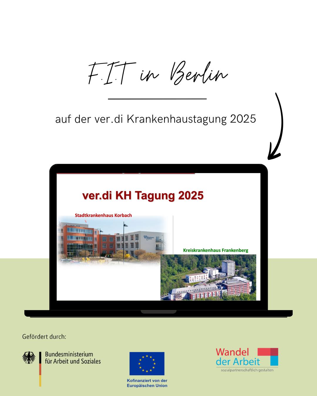 Bei der diesjährigen ver.di-Krankenhaustagung 2025 wurde unser Projekt F.I.T.
Fusion-Integration-Transformation Gemeinsam stark: Mensch-Krankenhaus-Zukunft im Forum „Krankenhausfusionen“ vorgestellt.
Im Mittelpunkt stand die Frage, wie betriebliche Interessenvertretungen eine Fusion aktiv begleiten können – gerade jetzt, während die Krankenhausreform viele Häuser vor tiefgreifende Veränderungen stellt.
Am Beispiel der Fusion der Hessenklinik Korbach und des Kreiskrankenhauses Frankenberg fokussiert das Projekt, wie Mitarbeitende, Führungskräfte und Sozialpartner gemeinsam tragfähige Strukturen aufbauen können. F.I.T. stärkt eine partizipative Führungskultur, verbindet zwei Klinikkulturen zu einem Team und unterstützt Mitarbeitende dabei, Veränderungen aktiv mitzugestalten.
Unser Ansatz: agile Zusammenarbeit, gezielte Personalentwicklung, kulturelle Integration und ein klarer Fokus auf die Resilienz aller Berufsgruppen.
Die positive Resonanz aus dem Forum bestätigt uns: Dieses Modell kann auch anderen Häusern in Transformationsprozessen Orientierung bieten.
Wir freuen uns auf die gemeinsame Umsetzung.
Das Projekt wird im Rahmen des Programms „Wandel der Arbeit sozialpartnerschaftlich gestalten: weiter bilden und Gleichstellung fördern“ durch das Bundesministerium für Arbeit und Soziales sowie die Europäische Union über den Europäischen Sozialfonds Plus (ESF Plus) gefördert.
#berlin #pflege #krankenhaus #pflegeberufe #weiterbildung #businessacademymarburg
#europaeischer_sozialfonds #europaeischersozialfonds #esf #europaeischersozialfondsplus #esfplus
#europeansocialfund #europeanunion #eukommission #eusocial #arbeit #soziales #bmas #EUfunds #eusocial