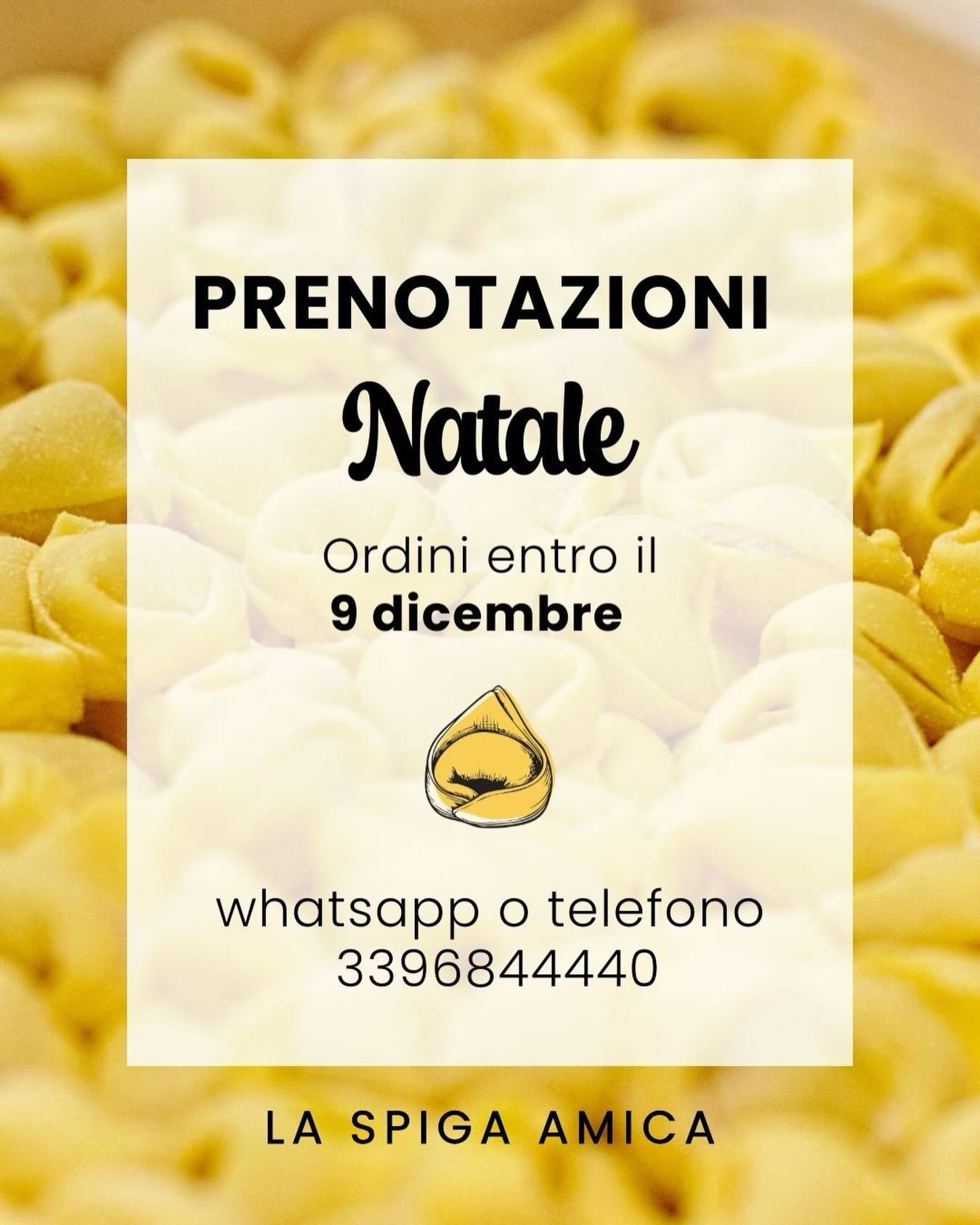 E i tortellini per Natale? Tranquilli! Ci sono per tutti anche quest’anno, anzi ci sono per chi prenota via WhatsApp al 339 684 4440 o in negozio entro il 10 dicembre.
I migliori tortellini sono quelli originali di Bologna, con il ripieno fatto da noi con ingredienti selezionati. I primi gluten free!
PS: ricordatevi di prenotare anche le lasagne, i tortelloni, le tagliatelle, i panettoni salati e tutto il necessario. Non c’è solo la vigilia: c’è anche Natale e Santo Stefano. Per sicurezza, meglio abbondare.
Voi prenotate e noi consegniamo entro Natale, promesso!
#nataleglutenfree
#pastafrescaglutenfree #tortelliniglutenfree
#laspigaamica laspigaamicaglutenfree
glutenfreebologna
glutenfreemilano glutenfree senzaglutine
