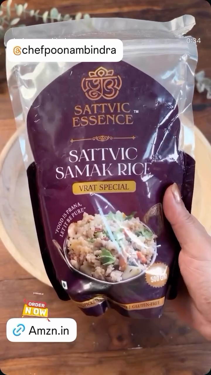 Love seeing this recipe come alive with our Sattvic Essence Samak Rice ✨
Thank you for the love!”
