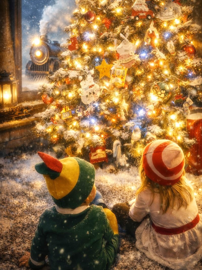 These are so cute!!! This is your sign to do the Polar Express trend using ChatGPT. Swipe ➡️to see the original photo
Steps:
1 Go To ChatGPT
2. Upload image you want converter
3. Use these prompt: “turn this image into a polar express scene” or “turn this image into a polar express aesthetic”
#polarexpress #christmasphotos #christmaspictures