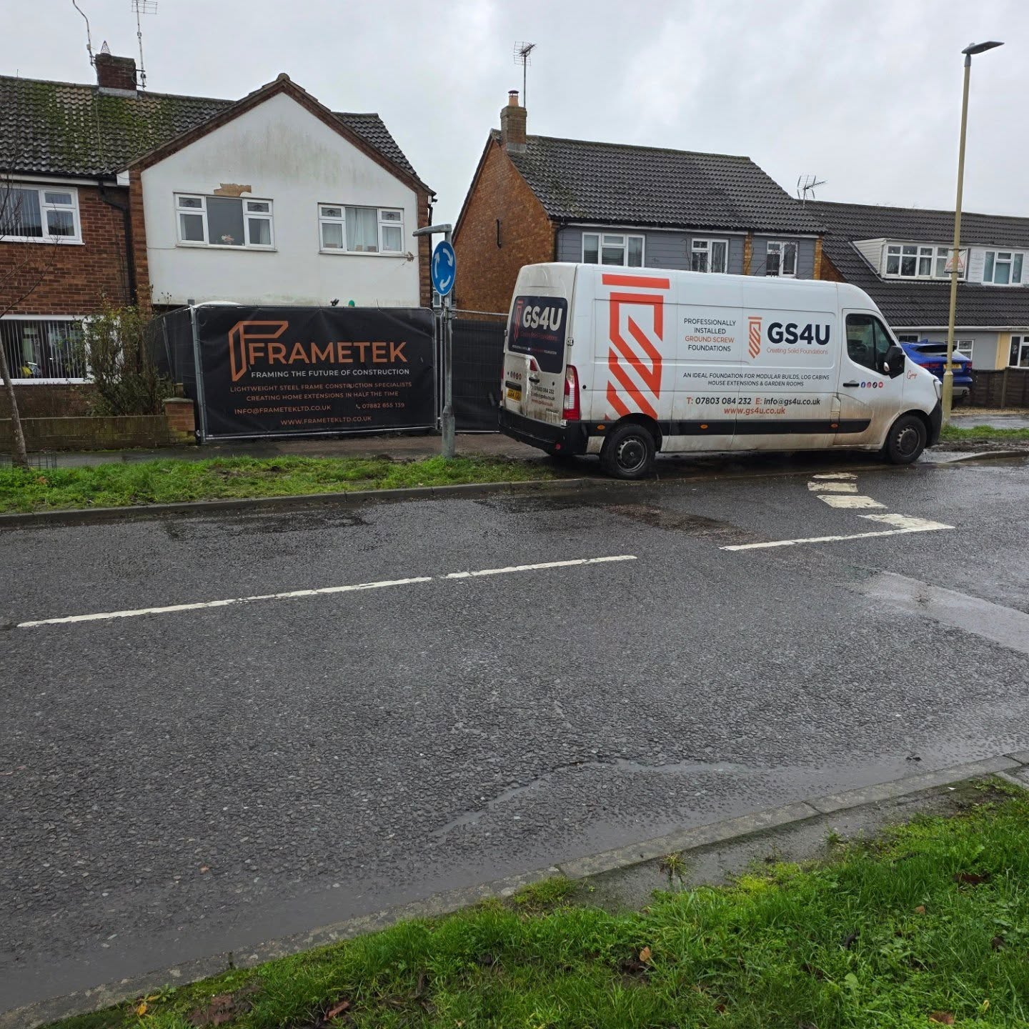 🔩 Ground screws going in today. Big progress from here.