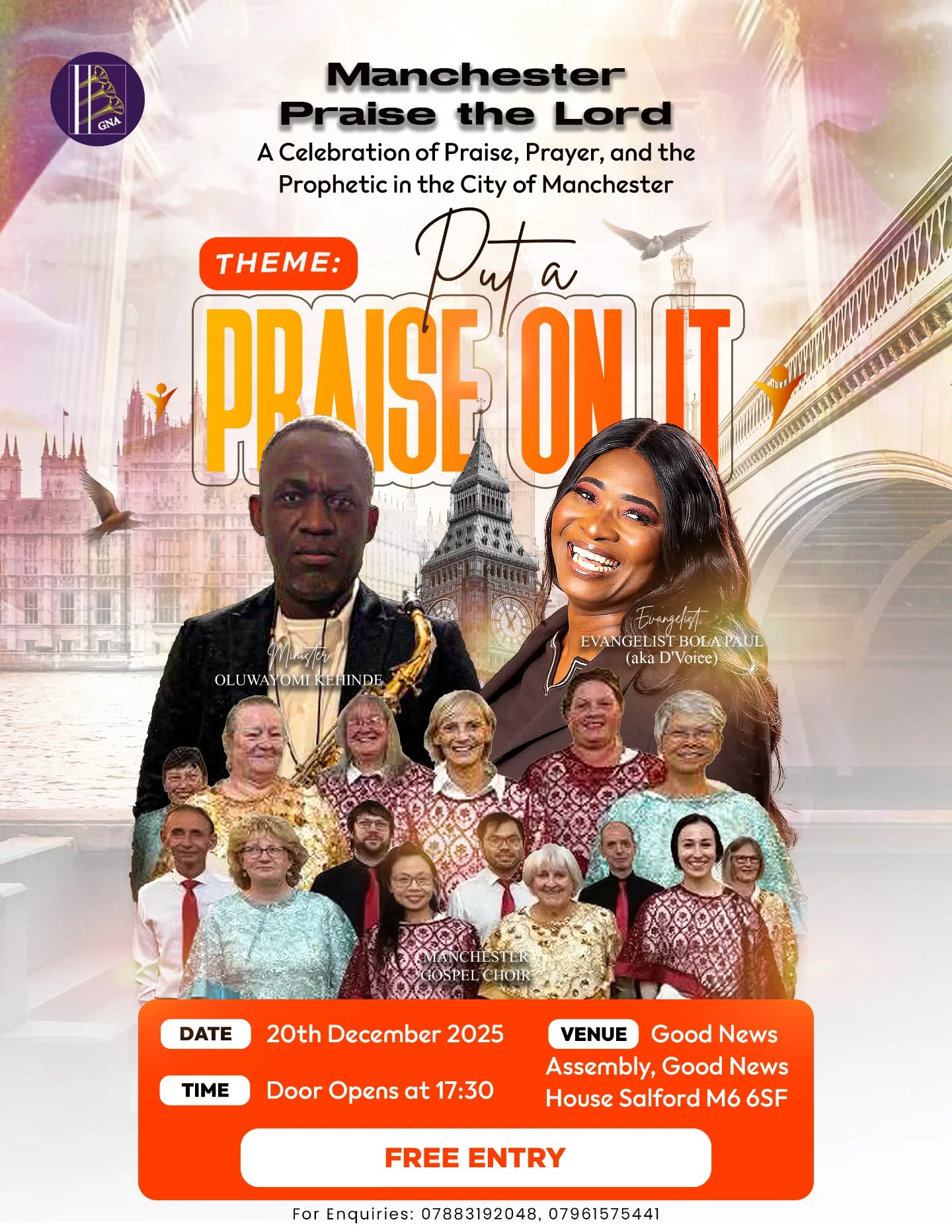 Manchester, your praise has a place this year.
This gathering brings worship, prayer, and a strong move of God.
20th December is your day.
Doors open at 17:30.
Free entry.
• Share the flyer
• Tell your loved ones
• Prepare your heart for praise
#manchesterpraise #praisethelord🙏 #faithcommunity