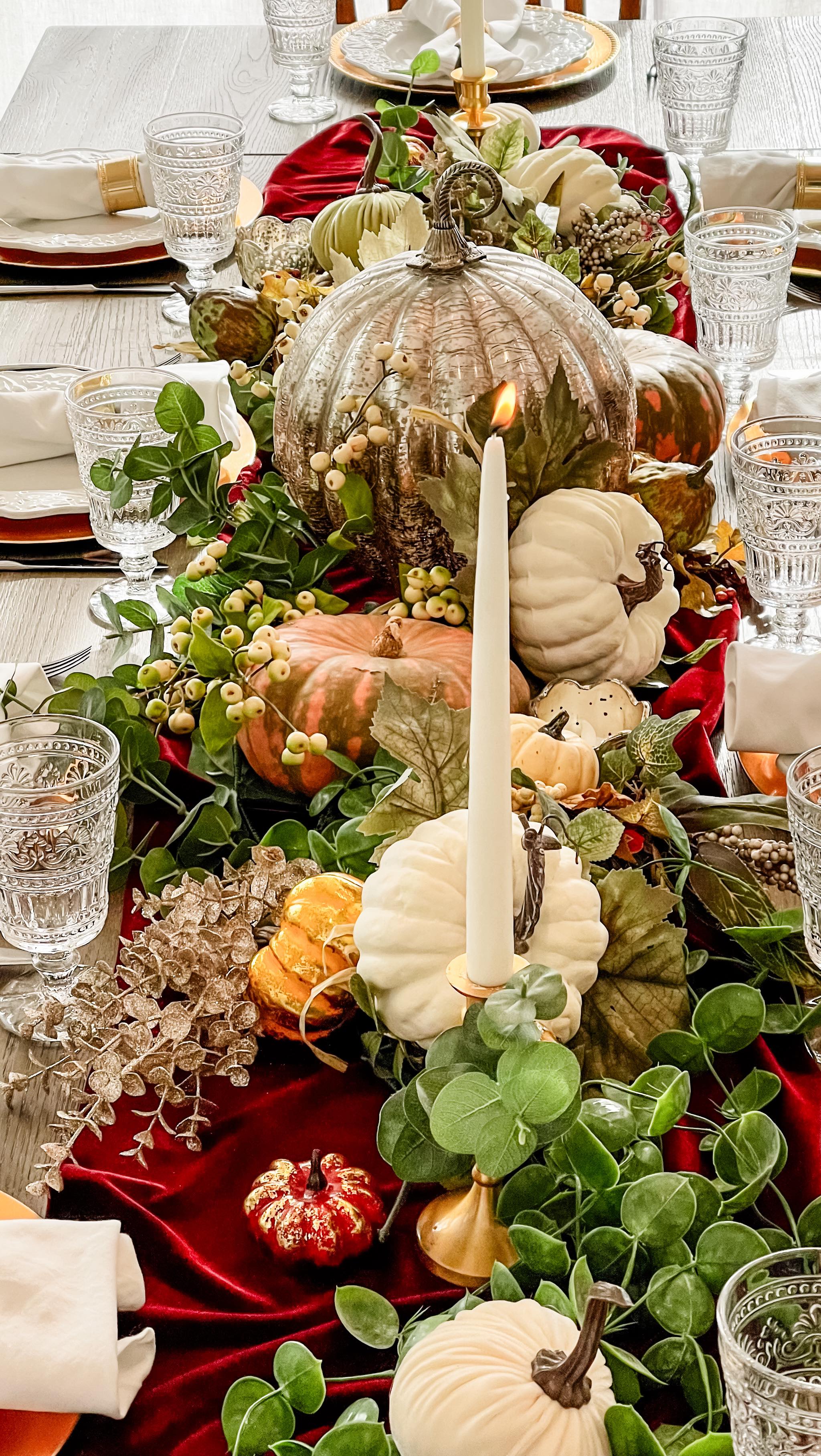Setting a Thanksgiving table doesn’t have to mean starting from scratch every year.
I love investing in pieces I can use again and again—classic gold candlesticks, a versatile table runner, and stems that work in every season. Those timeless elements make it so easy to build a fresh look without reinventing everything.
Then I layer in the seasonal touches: dried flowers snipped from the garden, leftover pumpkins, and natural elements that bring warmth and texture to the table. It’s the simplest way to create a gathering space that feels thoughtful, inviting, and beautifully collected.
Whether you prefer cozy, classic, or a little bit bold, these staples make every tablescape feel effortless.
#thanksgivingtablescape #holidayhosting #tablescapestyling #holidaydecor #thanksgivingdecor