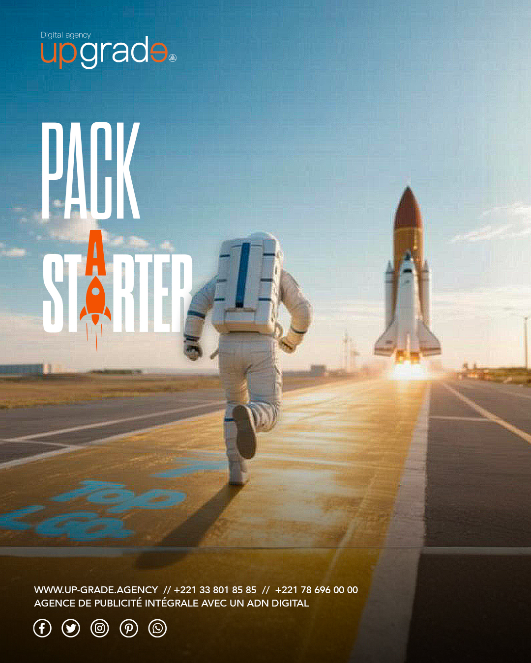 Le meilleur choix pour poser les bases
de votre digital : Boostez votre présence en ligne avec notre Pack Décollage Digital
./ Création et optimisation de votre site web attractif
./ Gestion quotidienne de vos réseaux sociaux (publication, interaction)
./ Lancement de campagnes publicitaires ciblées (Google Ads, Facebook, Instagram)
./ Suivi de performance et recommandations
Découvrez toutes nos offres et notre expertise en ligne :
Site disponible directement dans notre bio.
👉 https://www.up-grade.agency/starter