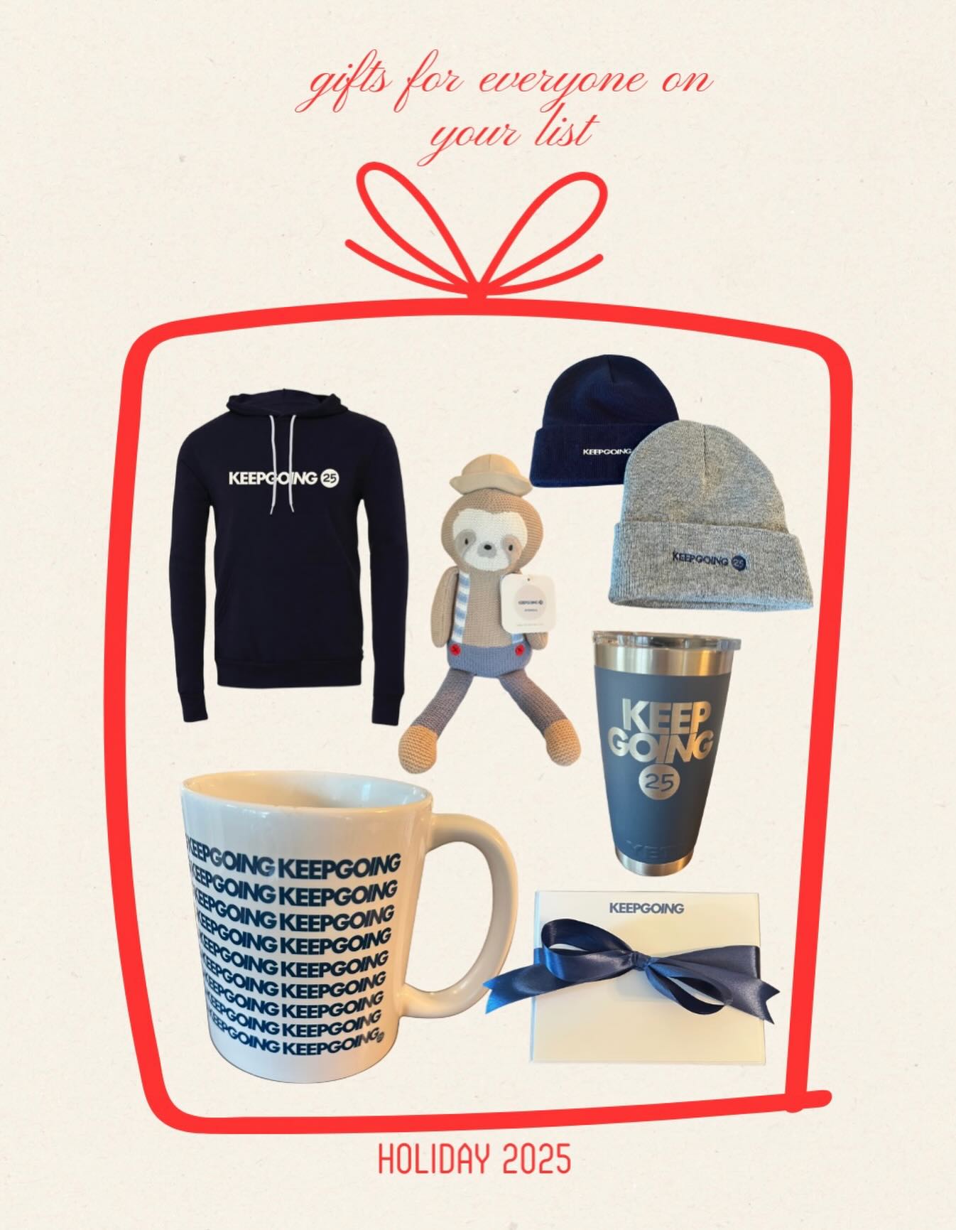 Holiday gifting made easy! KEEP GOING 25 gifts are in stock at Clarity House Bakery and Pilates Center of Cincinnati!