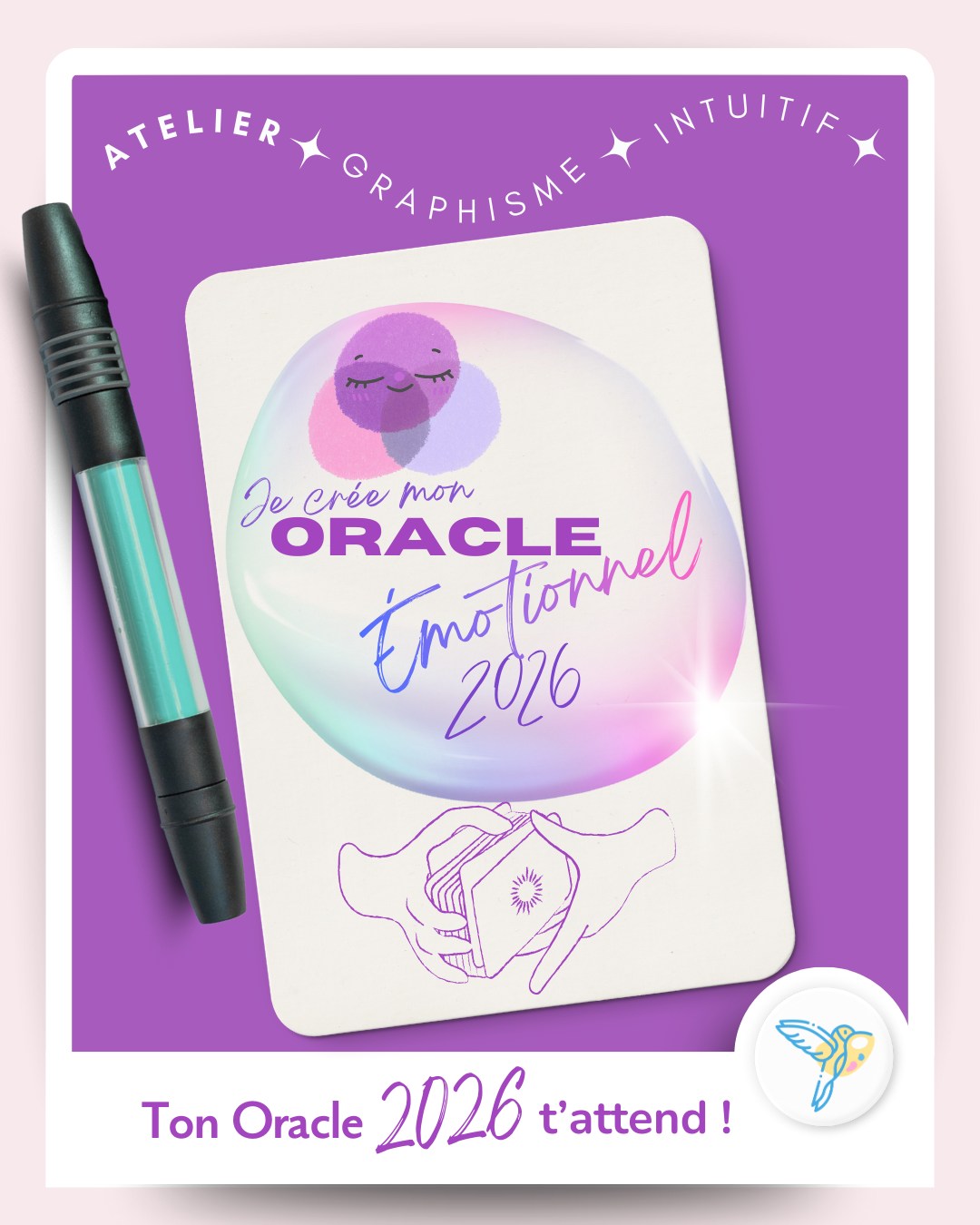 🎨 ATELIER CRÉATIF — Cartes "Oracle" & Inspirantes pour 2026 !🥳🎁🧑🎄
⚡ Il ne reste plus que 4 places ! Réservez vite la vôtre pour notre atelier du 13 décembre 2025 !
✨ Technique graphique facile et accessible à tous | Aucun prérequis artistique 🧘
🎨 Laissez-vous guider pas à pas pour créer vos cartes "Oracle" uniques et personnelles.
🎁 Repartez avec votre jeu de cartes précieuses… et son pochon en velours.
🗓️ Samedi 13 Décembre
📍 Espace privé Rachel — 8 Rue Saint-Marc, 75002 Paris
🕕 18h à 20h
✉️ Info & inscriptions : contact@jessicaarcher.fr / ou DM
📞 Renseignements : 07 49 95 57 05
🔒 Places limitées – seulement 4 disponibles !
🗓️ Date limite d’inscription : Mardi 12 Déc. 2025
#ateliercréatif #cartesoracle #artthérapie #atelierparis #créativité #atelierlarchedart #bienêtre #momentpoursoi #inspiration2026 #développementpersonnel