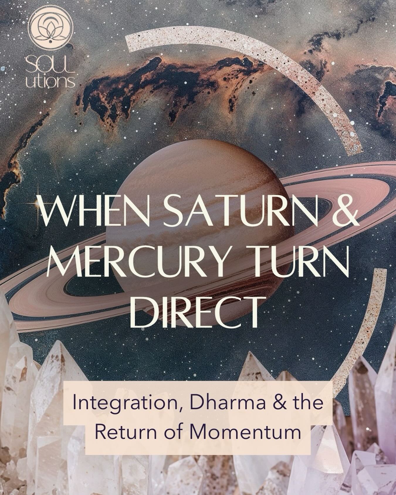 When Saturn & Mercury Turn Direct ✨
The pause is ending.
The dust is settling.
The lessons are landing.
As these two powerful planets shift forward within hours of each other, you may feel something inside you doing the same.
A soft returning.
A click of clarity.
A sense of “I’m ready now.”
Mercury Direct clears your voice, your mind, and your communication.
Saturn Direct strengthens your foundation, your boundaries, and your dharma — the sacred reason you are here.
If things felt on hold, heavy, foggy, or delayed…
That wasn’t failure.
That was refinement.
Now the momentum returns — not chaotic, but grounded.
Not rushed, but ready.
Not forceful, but aligned.
This is your moment to step forward with integrity, intention, and inner power.
💫 I wrote a full transmission about what these retrogrades revealed, and what this double-direct means for your path ahead — including journal prompts and crystal allies.
Read the full post here:
“When Saturn & Mercury Turn Direct”
👉 Link in bio or visit SoulutionsApp.com/blog
May these planetary shifts steady your heart as we move into Thanksgiving week.
May clarity, grace, and grounded energy walk beside you.
🤎🙏
#mercuryretrograde #mercurydirect #saturndirect #cosmicwisdom #soulutionsapp
