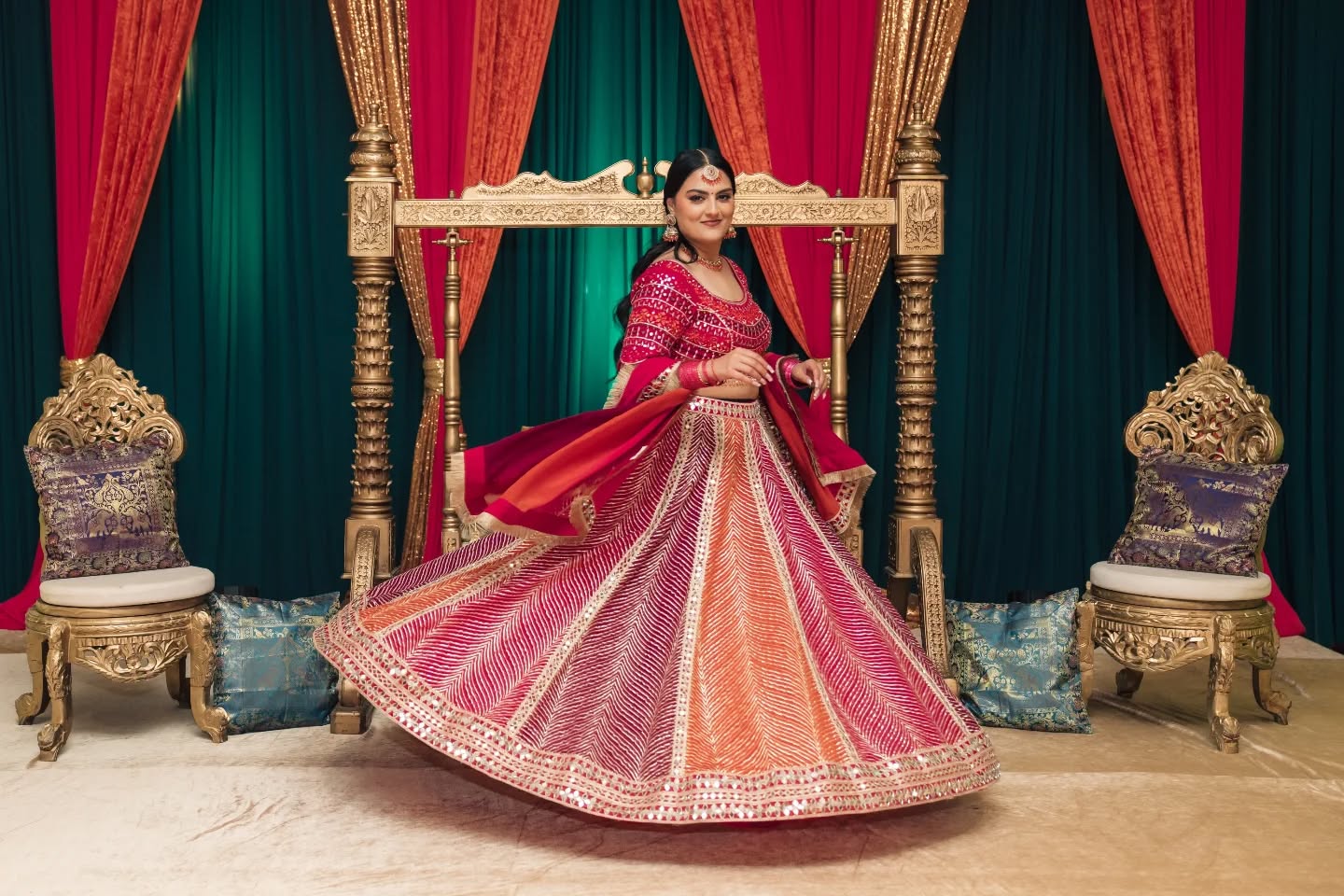 Designed for Jasmine and her unstoppable Jago energy!
Created this custom lehnga with her vibrant, joyful personality in mind — bold colors, lively patterns, and a whole lot of sparkle to match her spirit. Watching it come to life on her was pure magic.
Outfit:@crossoverchicago
HMUA:@makeupbycutzi
Photography:@urbanphulkari
Mehndi:@urvi.henna
DJ:@djmissbhalla
To design your bridal or partywear outfit
Email:mandeep@crossoverchicago.com
#jaago #jaagolehnga #sangeet #lehnga #crossoverchicago
#indianbride #punjabiwedding #gujratibride #bridalinspiration #lehngainspiration