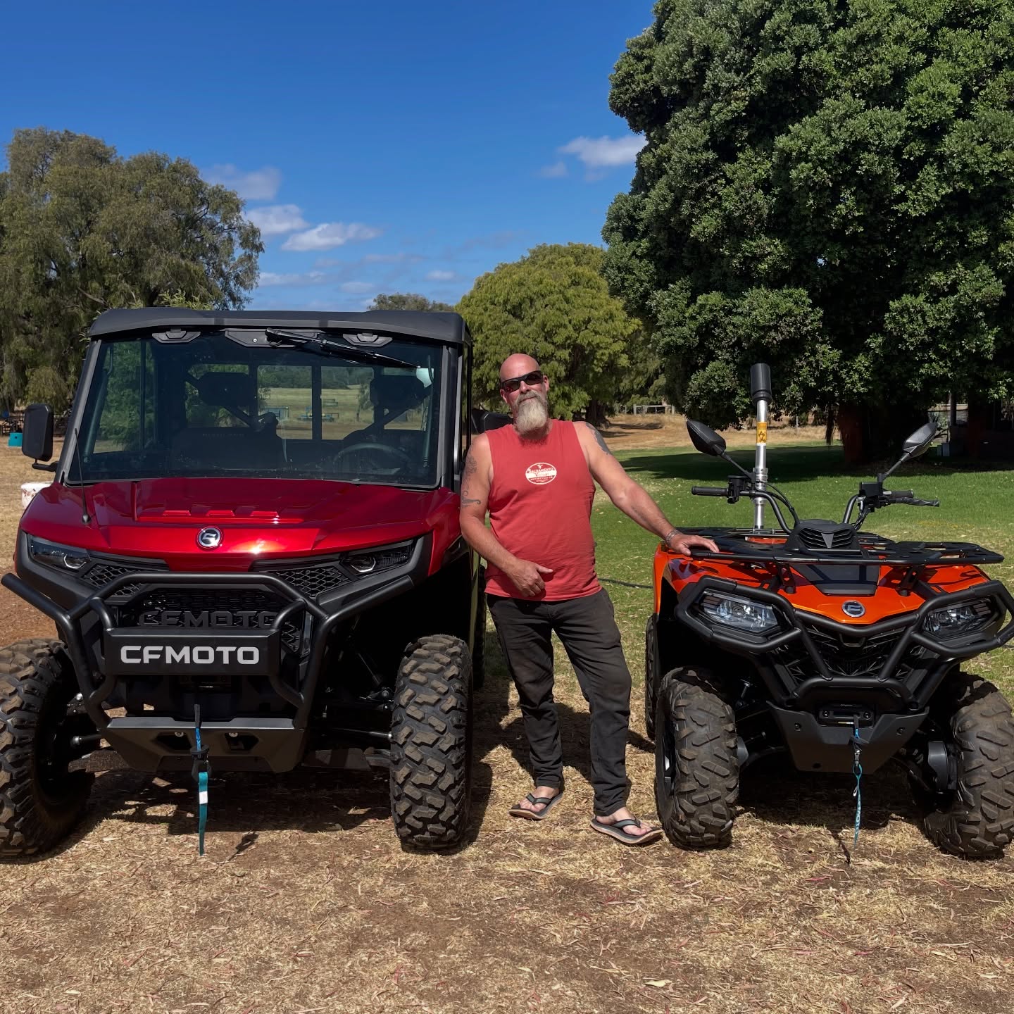 Delivery Day x 2 👏 👏 Kevin was all smiles taking delivery of TWO new CFMoto machines to his Karridale farm (and on his Birthday too 🎂)
🥊 CFMoto U10 Highland 1000cc UTV
(that puts some new cars to shame)
✅ Electric Windows
✅ Glass Windscreen / Electric Open - Pop Out / Wiper
✅ Aircon and Heater
✅ Apple Car Play - Touch Screen Display
✅ Built In Stereo - Bluetooth
✅ Leather Interior
Electric tilt tray open and close, suicide opening doors, rear glass cabin window, push button start, push button gears, the list goes on and SO much more.
Plus a new CFMoto 400 EPS ATV.
Thanks for the continued business, enjoy your new toys.
@cfmoto_australia
#manjimup #farmingwa #farmingaustralia #southwestwa #southernforestswa #cfmotoaustralia #manjimupwa #pemberton #franklandriver #boyupbrook #nannup #karridale #southernforestsandvalleys #utv #atv