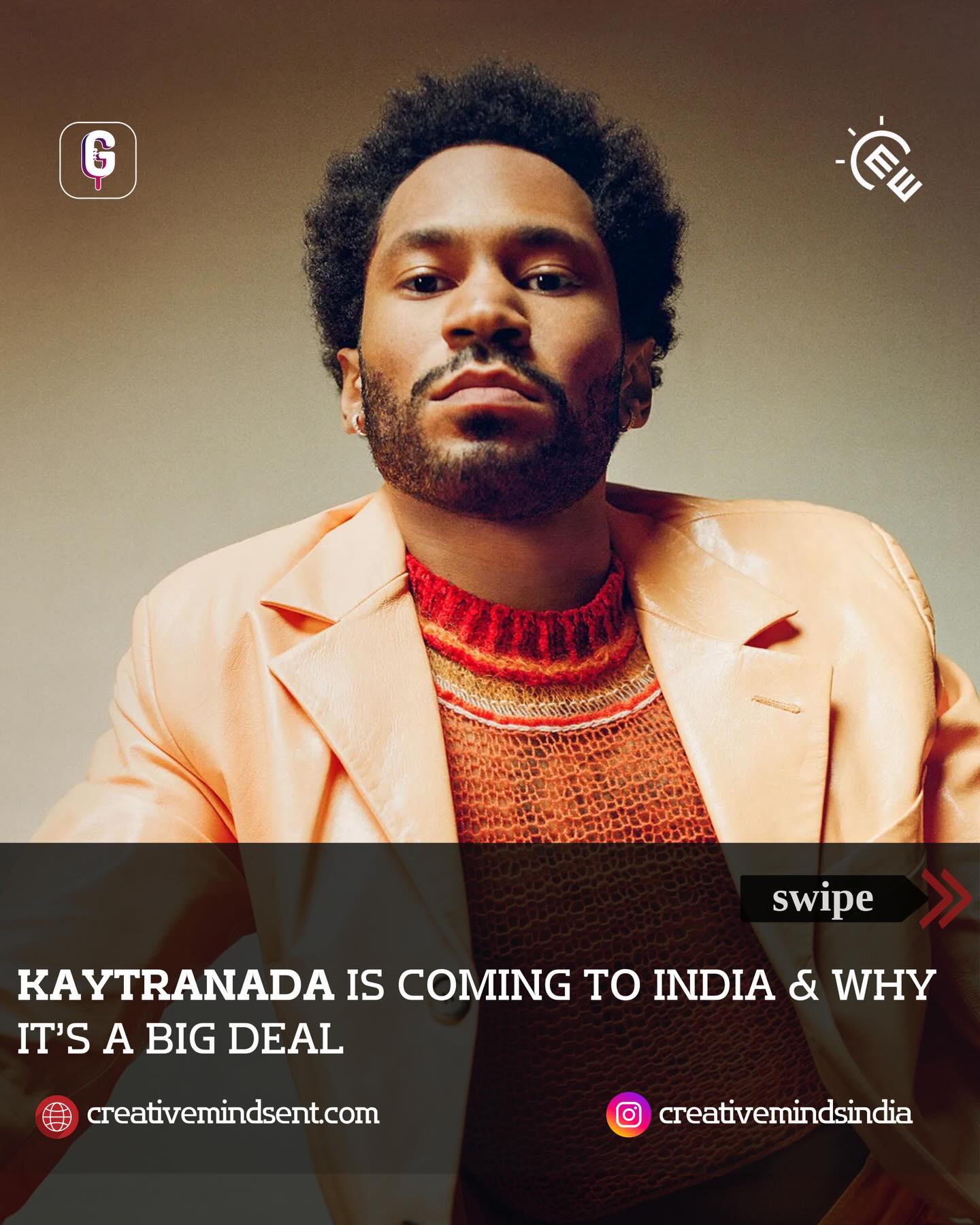 Bringing artists into spotlight no one else is talking about.
Kaytranada (@kaytranada) - 14th Dec, Mumbai
CME 🤝 GigsGuideIndia (@gigsguideindia) Bringing artists into spotlight no one else is talking about.
Kaytranada (@kaytranada) - 14th Dec, Mumbai
CME 🤝 GigsGuideIndia (@gigsguideindia)