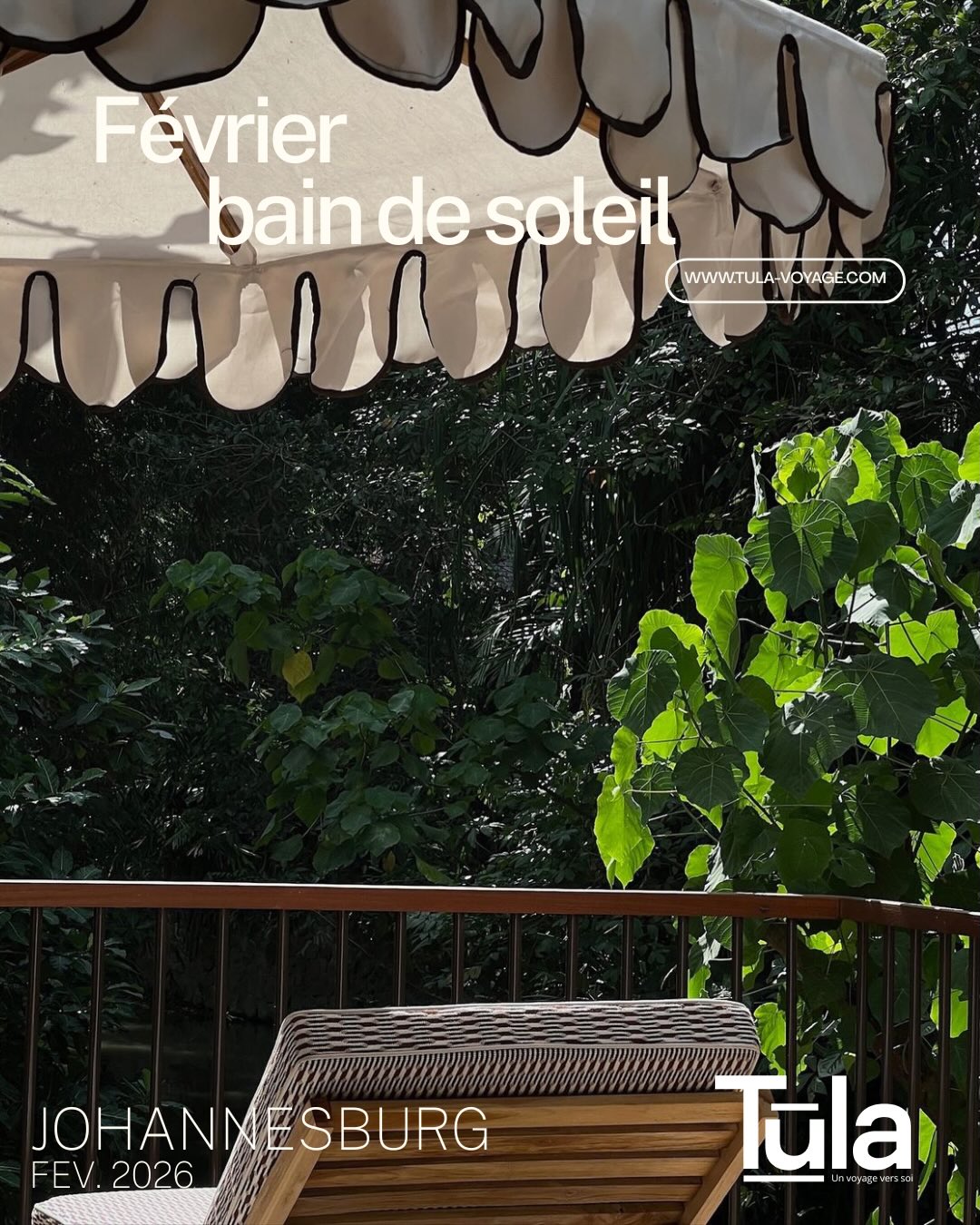 Tu mérites un temps qui ne presse personne .
Un temps où tu respires pour de vrai .
En février, TŪLA t’offre une halte pour ralentir, écouter , réapparaître. Se concentrer sur soi.
#Tula #RalentirPourMieuxVivre #FemmeEnVoyage #Johannesburg2026 #UnVoyageVersSoi