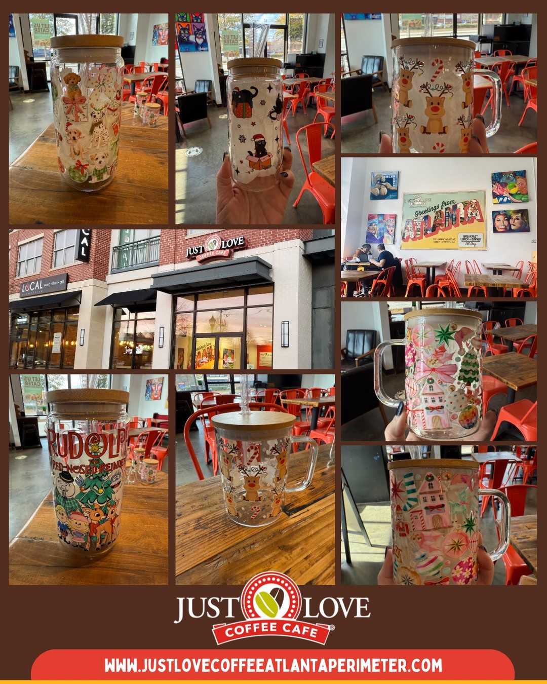 Holiday Cheer in a Cup! ๐โ
Just Loveโs collectible holiday glasses are hereโjust in time for gifting season!
โจ 16oz glass with eco-friendly bamboo lid + glass straw
๐ $22.95 each
๐ธ Or get your in-store drink in one of our collectible glasses and receive 50% off your regular-sized drink!
๐พ 100% of profits go to Fulton County Animal Control & LifeLine Animal Services.
Collect them all. Sip with purpose. ๐ถ๐ฑ๐
#JustLoveCoffee #HolidayGifts #CoffeeForACause #AtlantaCoffee #SupportLocal #FultonCountyAnimals #GlasswareGoals #GiveBack #HolidaySips #CollectibleCups #JustLoveHolidays