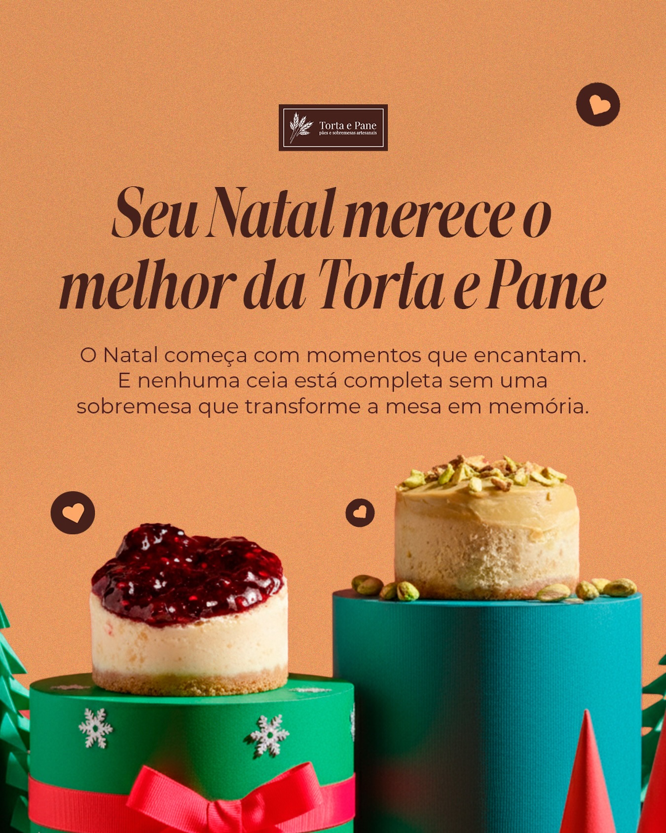 O Natal começa com momentos que encantam — e nenhuma ceia está completa sem uma sobremesa que transforme a mesa em memória. 🎄🎅🏼
➡️ Estamos abrindo encomendas limitadas de Natal, com doces artesanais feitos com ingredientes frescos, cuidado e paixão em cada detalhe! 🥰📞
➡️ Imagine o aroma de caramelo e especiarias, a textura perfeita de um cheesecake ou a suavidade do tiramisù surpreendendo sua família e amigos... 😋
➡️ Reserve agora e garanta que sua celebração seja inesquecível, elegante e deliciosa. Porque Natal Torta e Pane não é só sobremesa — é emoção que se saboreia, carinho que se compartilha! ❤️💚
Torta e Pane | Pães e Sobremesas Artesanais
📍 Campinas e Região (consulte)
📱 WhatsApp: (19) 97131-4077
#Natal #PedidosNatal #TortaEPane
