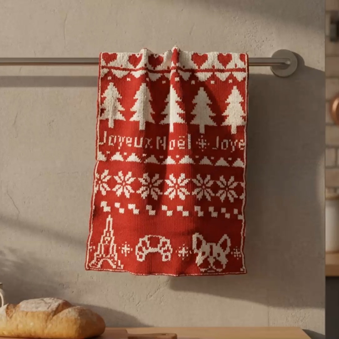 🎄 Cette année, décorez votre maison pour les fêtes avec une touche 100% personnalisée et 100% parisienne ! 🎄
Avec Caligraphic, créez vos torchons, coussins et chemins de table de Noël en y intégrant vos phrases fétiches, le prénom de vos proches ou un motif unique.
Notre tricot numérique jacquard transforme vos idées les plus festives en pièces uniques, tissées avec passion à Paris.
👉 Et si votre tradition de Noël commençait par une déco unique ? Personnalisez vite sur notre site !
#Caligraphic #Noel #FaitàParis #TricotParis #Jacquard #MadeInFrance #FabriqueAParis #MadeInFrance #DecoPersonnalisee #CadeauPersonnalisé