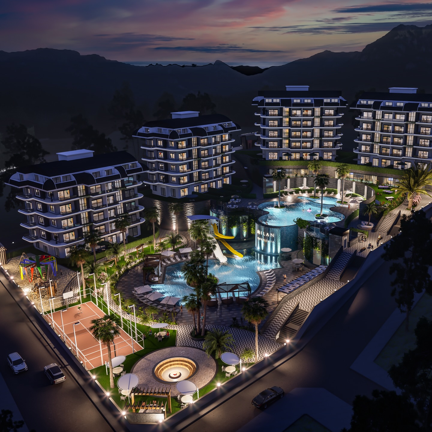 MILAN GARDENIA
Residential complex MILAN GARDENIA is located in the ecologically clean area of Alanya Kargicak, at the foot of the Taurus Mountains, surrounded by pine forests and also citizenship option is available with the same price of the apartment. MILAN GARDENIA is a modern, comfortable, highly functional housing concept in the premium segment. There will be a service to the sea. Listen to the sound of the surf and the chirping of birds, feel the salty breeze and the aroma of blooming Mediterranean gardens, and admire the view of the endless deep blue sea and majestic mountains by choosing an apartment in the MILAN GARDENIA project.