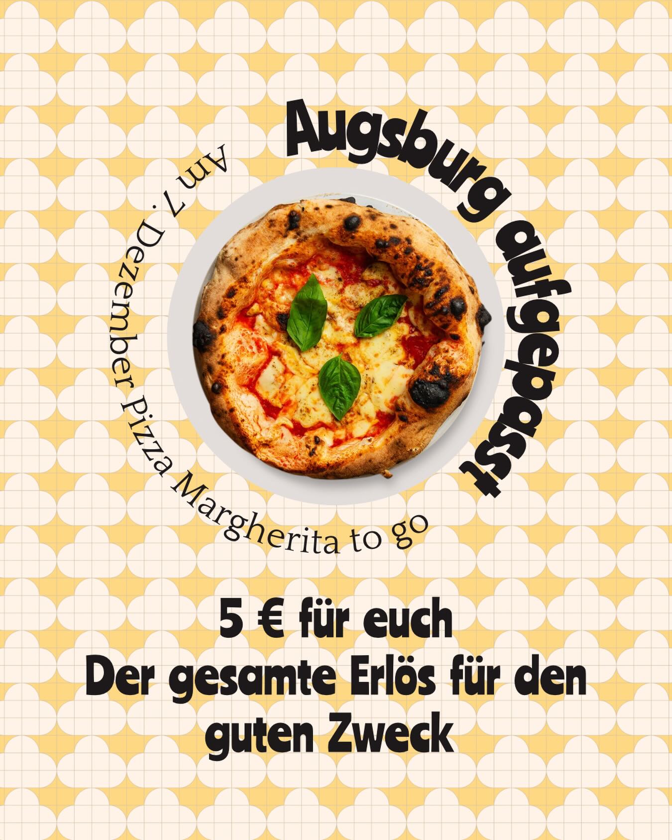 🍕❤️ Augsburg, jetzt seid ihr dran!
Am 7. Dezember von 12–18 Uhr gibt’s unsere Margherita wieder zum Special Price to go – und diesmal geht jeder Cent an zwei Augsburger Herzensorganisationen:
✨ Lichtblick e.V.
✨ Glühwürmchen e.V.
Kommt vorbei, schnappt euch eine Margherita und helft damit Menschen & Projekten, die hier in Augsburg wirklich Großes leisten.
Pizza holen. Gutes tun. Augsburg unterstützen. ✨
Nur to go & solange der Vorrat reicht.
#nuvaaugsburg #augsburg #spendenaktion #lichtblick #gluehwuermchen #augsburghilft #pizzalove