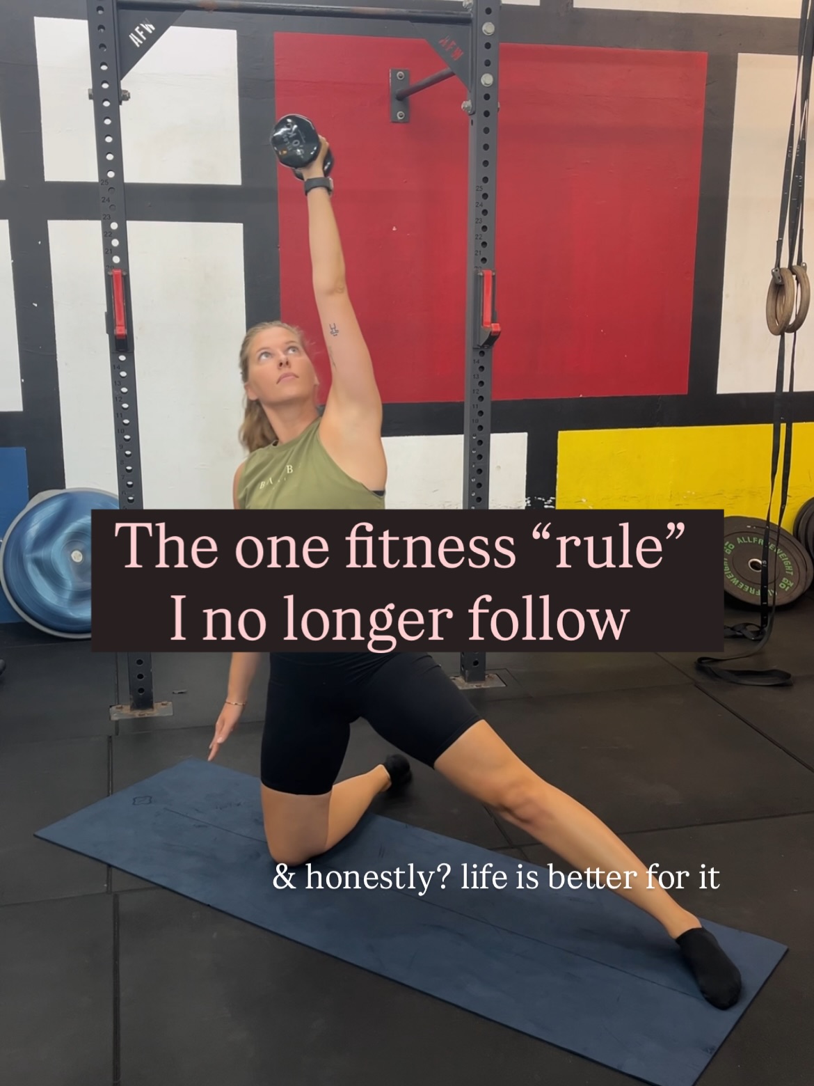 Was this what you expected?
Deep down I’m a lazy gal at heart. Give me a blanket, a cup of tea, and a TV show and I’m thriving. Simple pleasures only 😂
And this may not reflect how I show up online, but:
I do not LOVE working out. I don’t live for the gym. I don’t want to spend hours there. I’m not pumped with motivation every day.
What I do love is moving my body.
I love lifting weights. I love walking. I love playing sports. I love feeling strong, capable, and proud of myself.
But the act of doing a workout? It doesn’t excite me. At all.
What excites me is teaching women that you don’t need to be a fitness-obsessed gym girlie to be consistent…
You just need habits that fit your life, a reason that matters, and a method that helps you show up anyway.
That’s why I coach the way I do. Because I know exactly what it feels like to want to be healthy…
but not want to spend your whole life “being a gym person.”
If you want strength, confidence, and habits that last, without needing perfect motivation
you’re in the right place 🧡
+ I have 1 spot left for December coaching, letsssss do it!